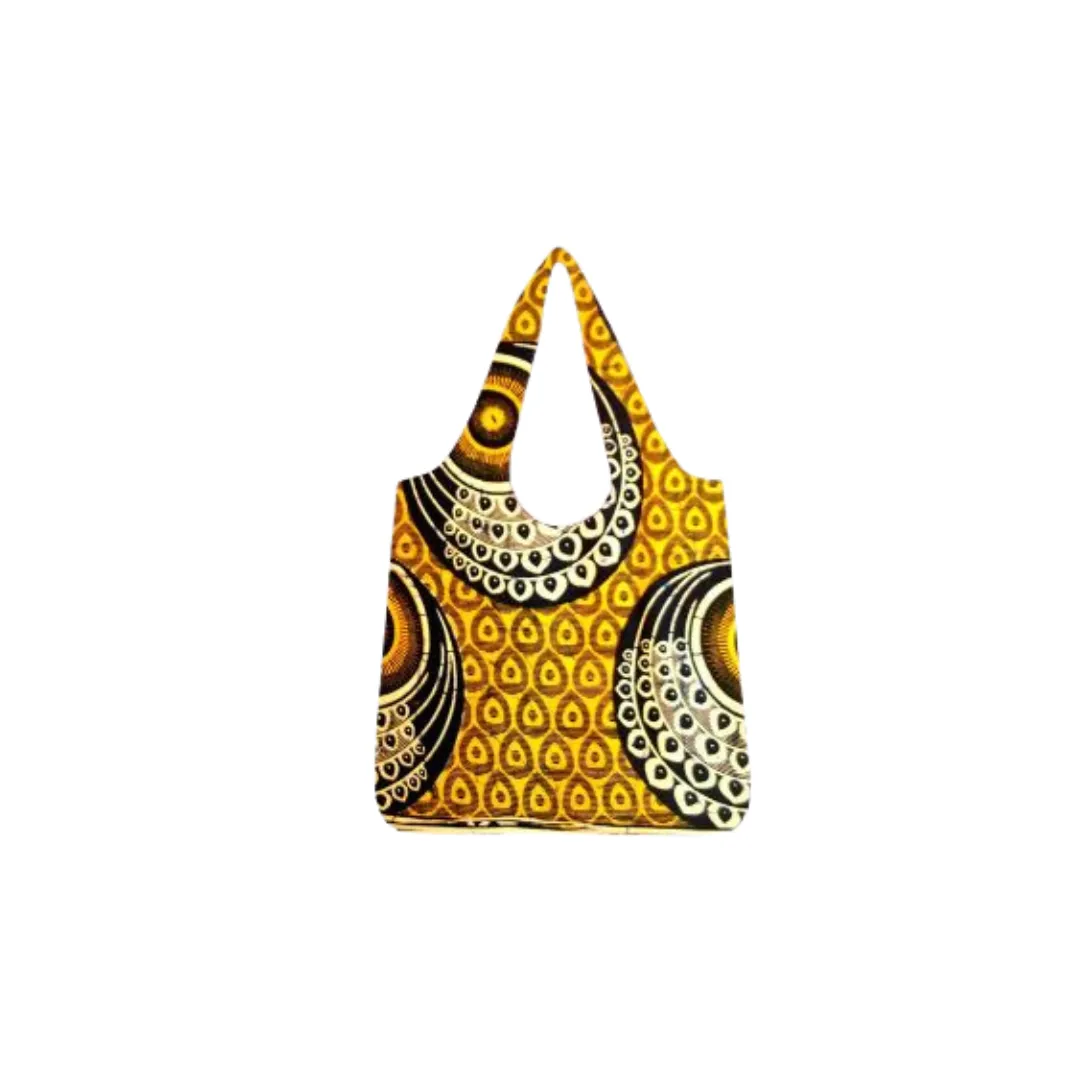 Handmade African Print Ankara Tote Bag | Water-proof Ankara Shopping Bag - Stella