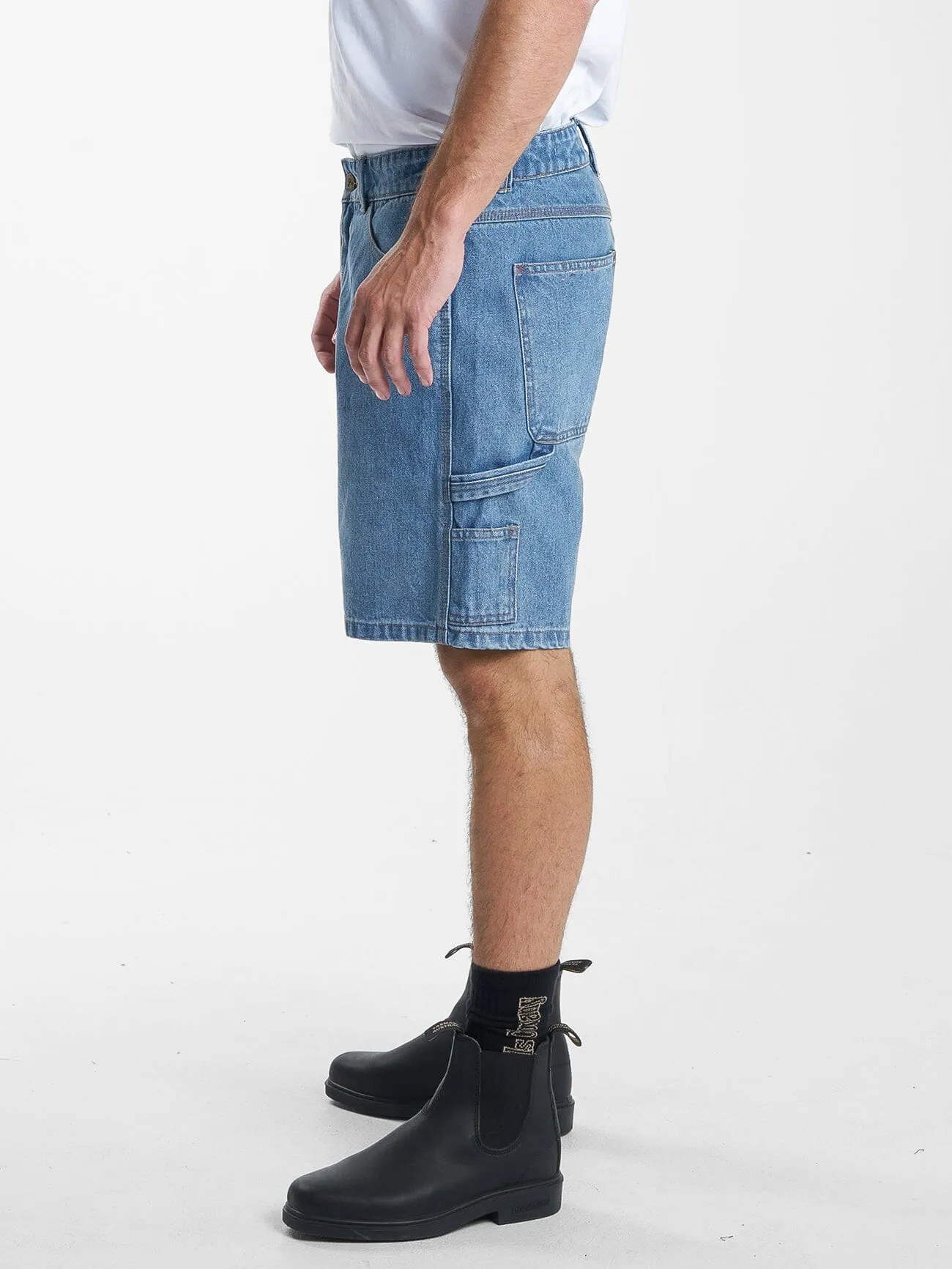 Hard Yakka X Thrills Carpenter Short - Drill Blue