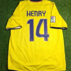 Henry Barcelona TREBLE SEASON 2008 2009 Away Soccer Jersey Shirt L SKU# 286787-760