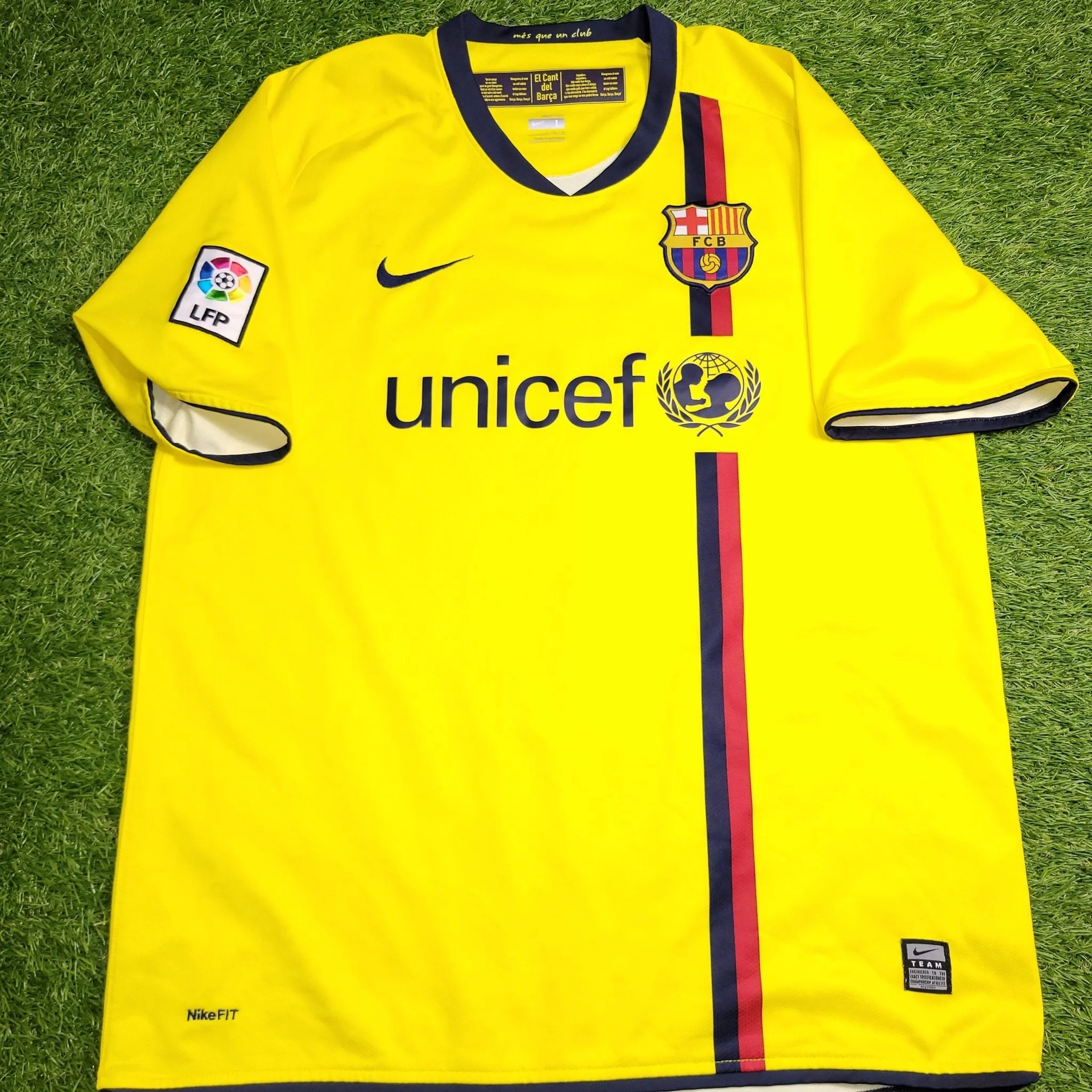 Henry Barcelona TREBLE SEASON 2008 2009 Away Soccer Jersey Shirt L SKU# 286787-760