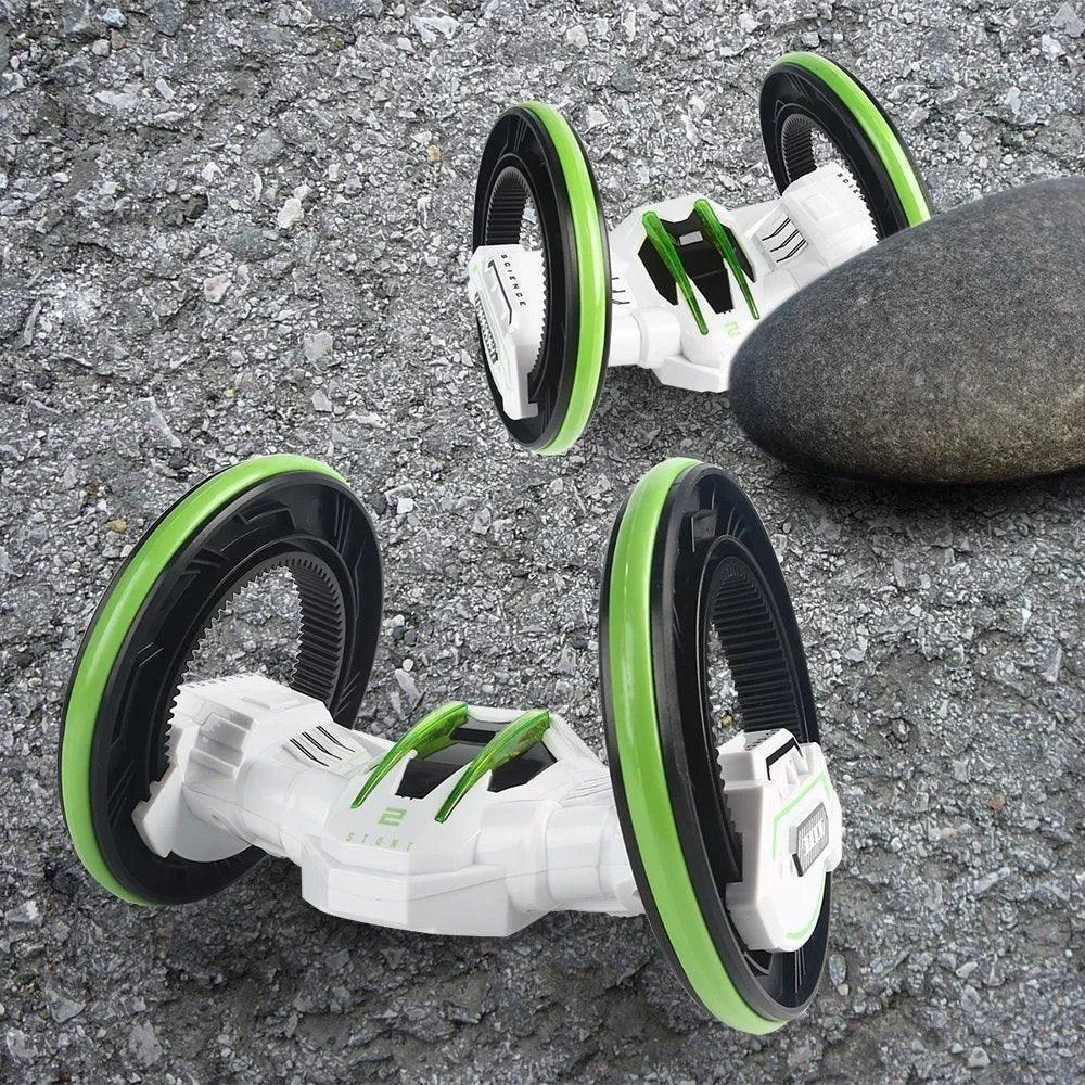 High Speed Rotating Two Wheels RC Stunt Race Car with Double-sided Tumbling