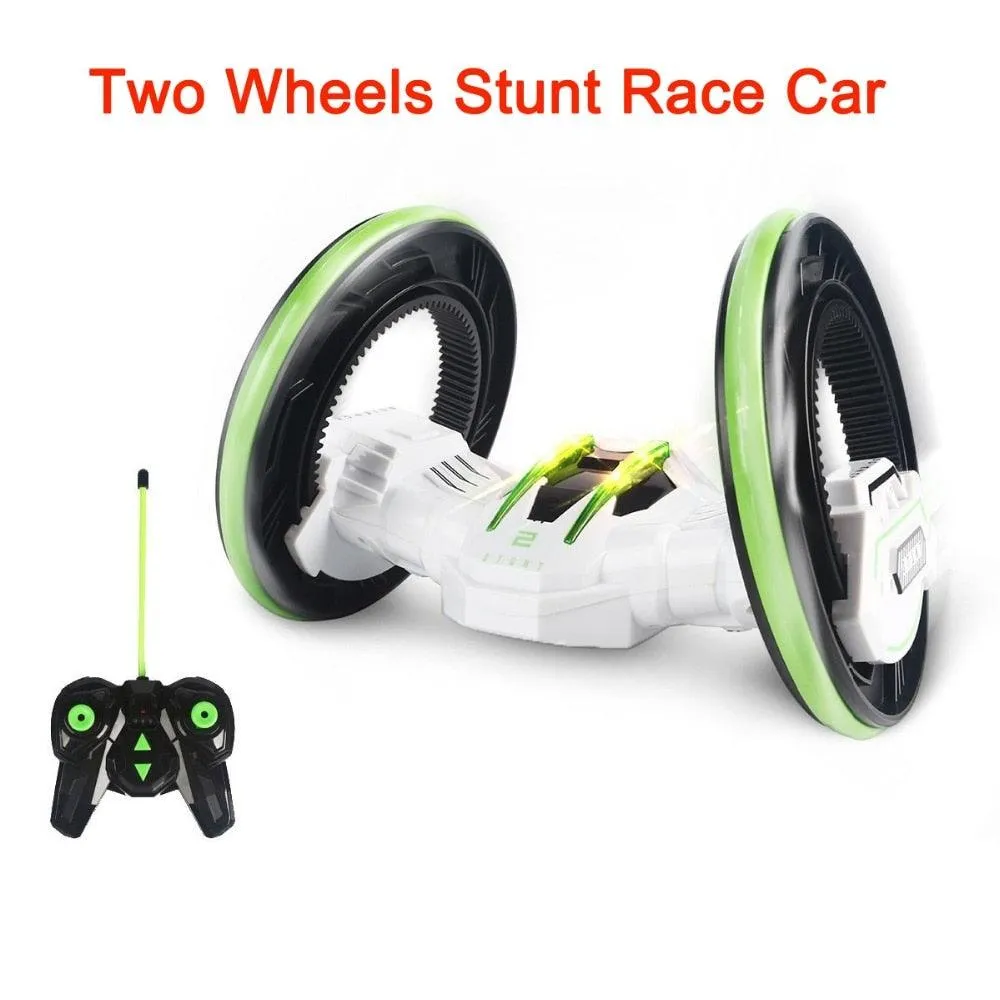 High Speed Rotating Two Wheels RC Stunt Race Car with Double-sided Tumbling