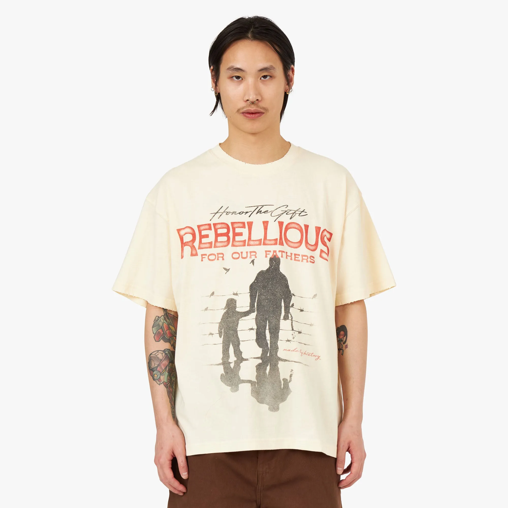 Honor The Gift Rebellious For Our Father T-shirt / Bone