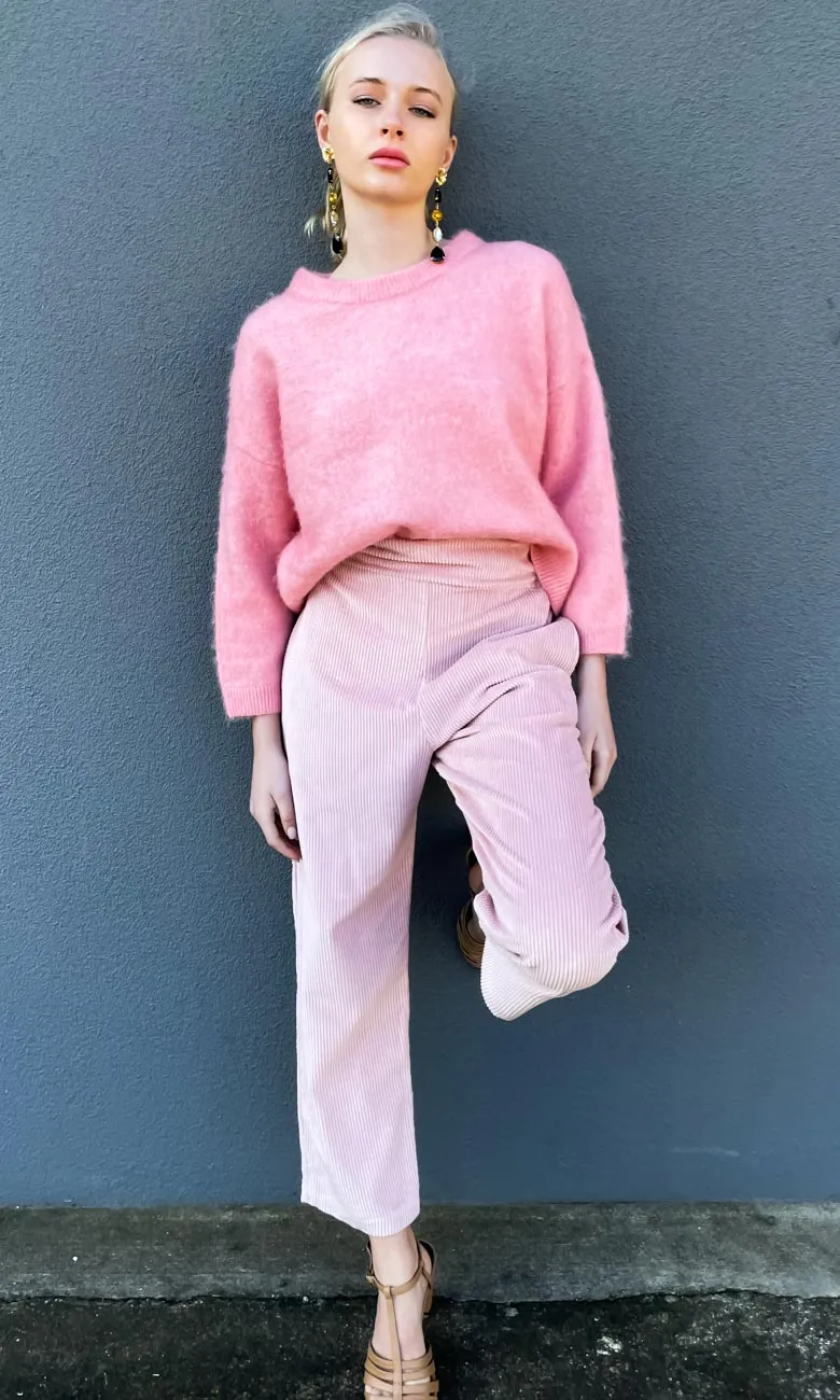 HOSS Pink Cord Slouch Pants