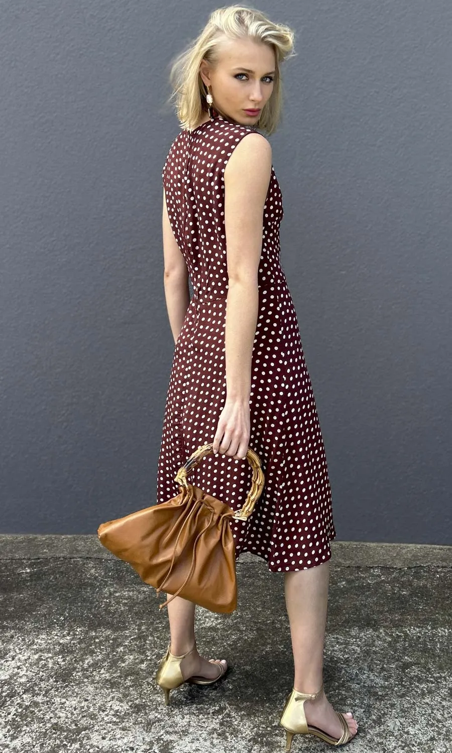 hoss Polka Dot Dress - Choc      Coming soon!