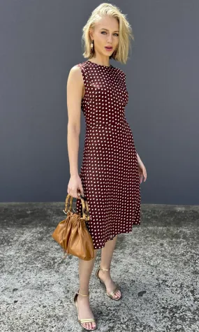 hoss Polka Dot Dress - Choc      Coming soon!