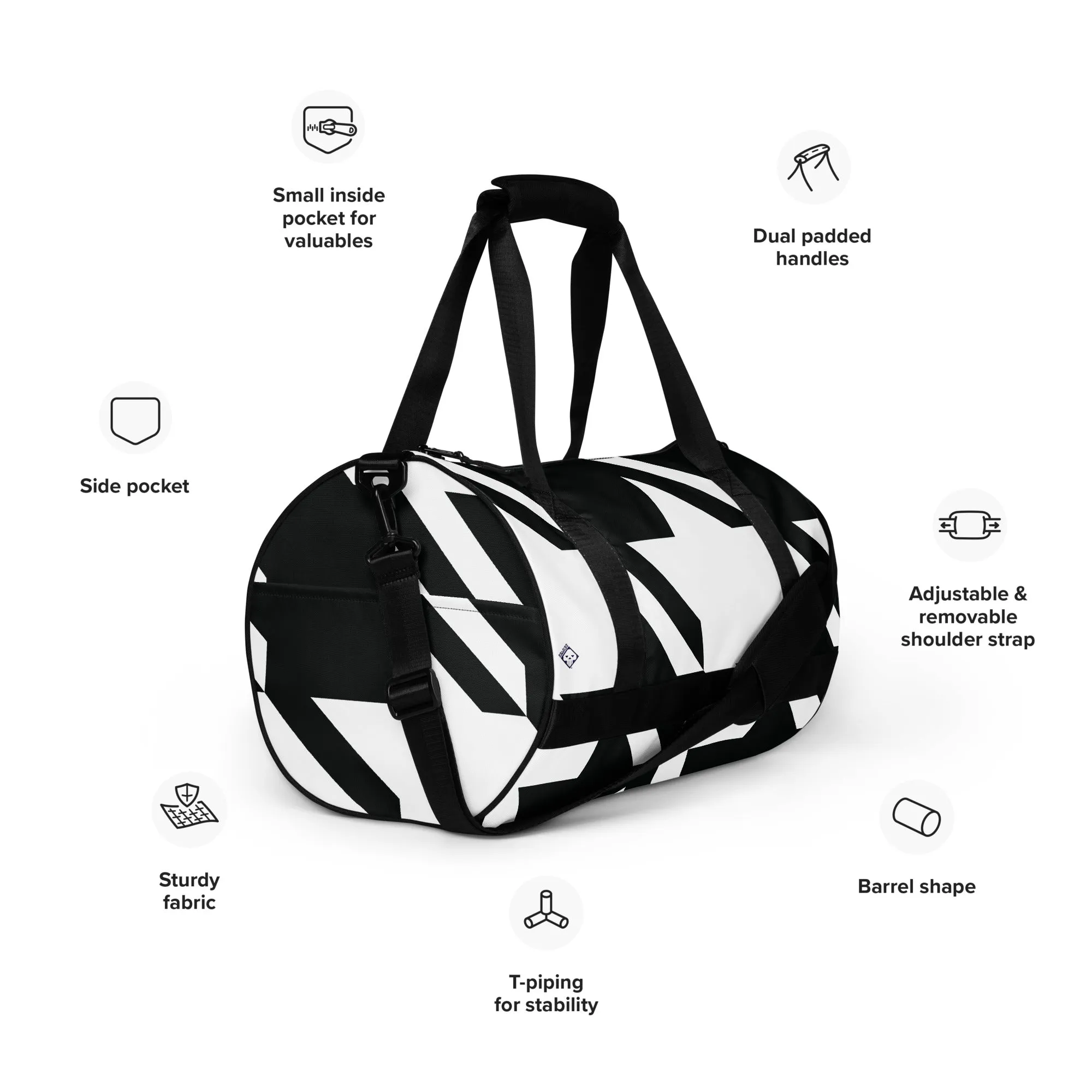 Houndstooth Gym Bag 001