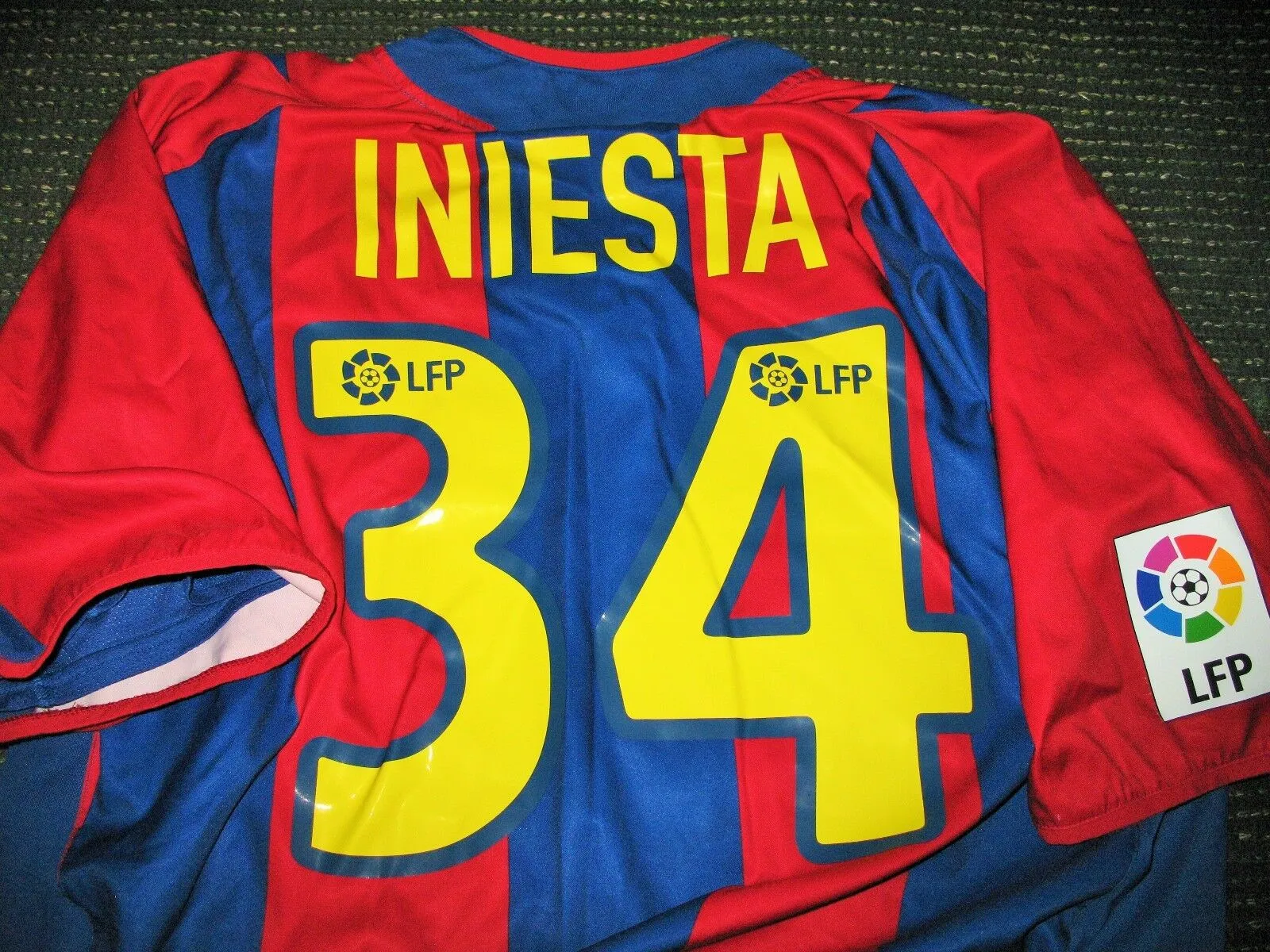 Iniesta Barcelona PLAYER ISSUE DEBUT 2002 2003 Jersey Shirt Camiseta XL