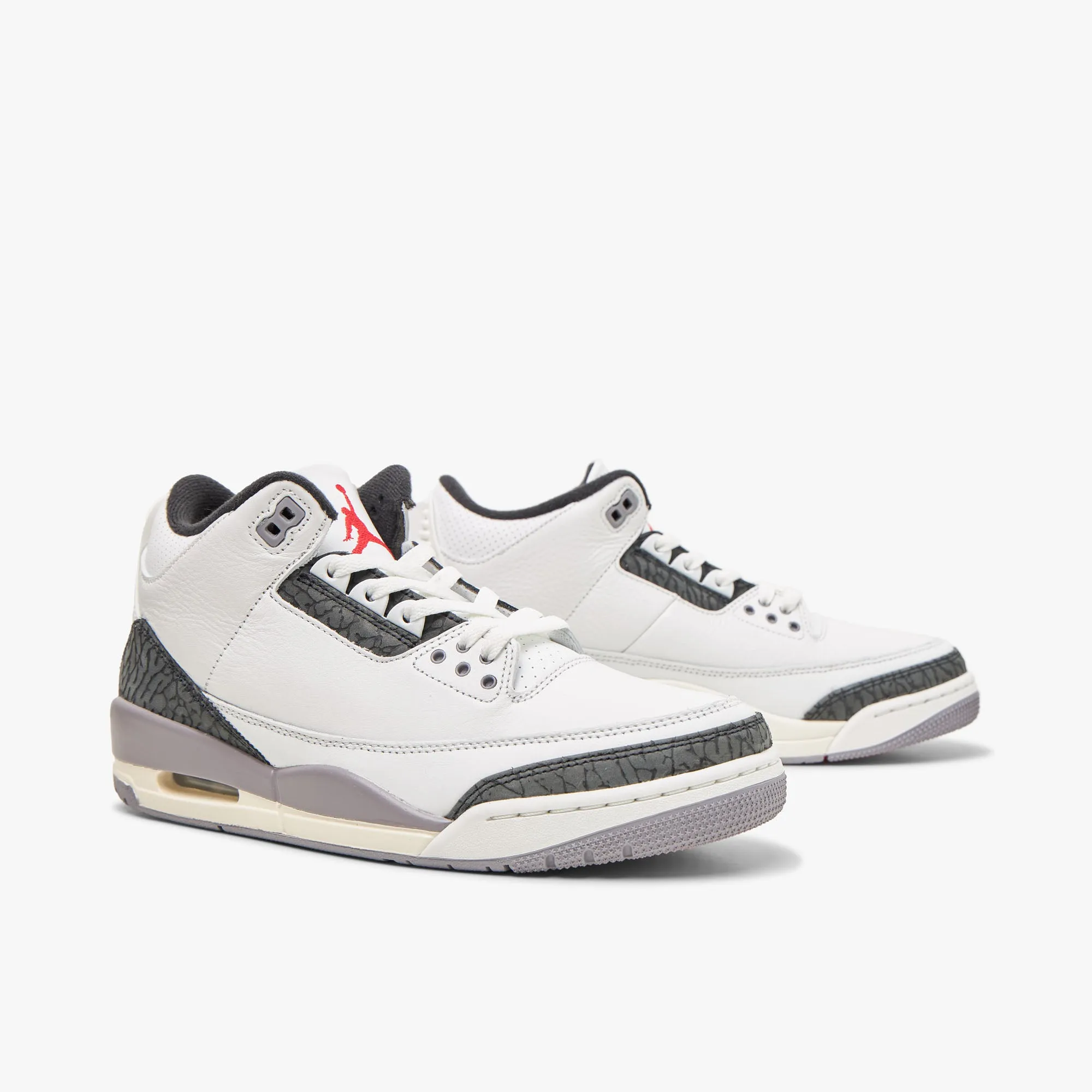 Jordan 3 Retro Summit White / Fire Red - Cement Grey