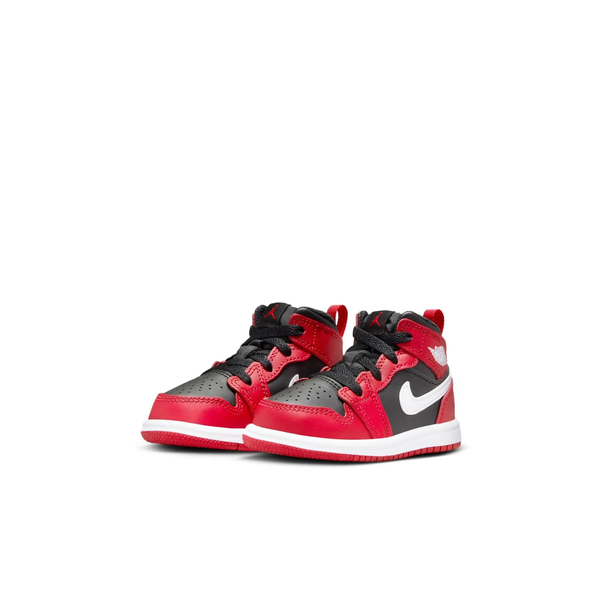 Jordan - Boy - TD Air Jordan 1 Mid - Black/White/Gym Red