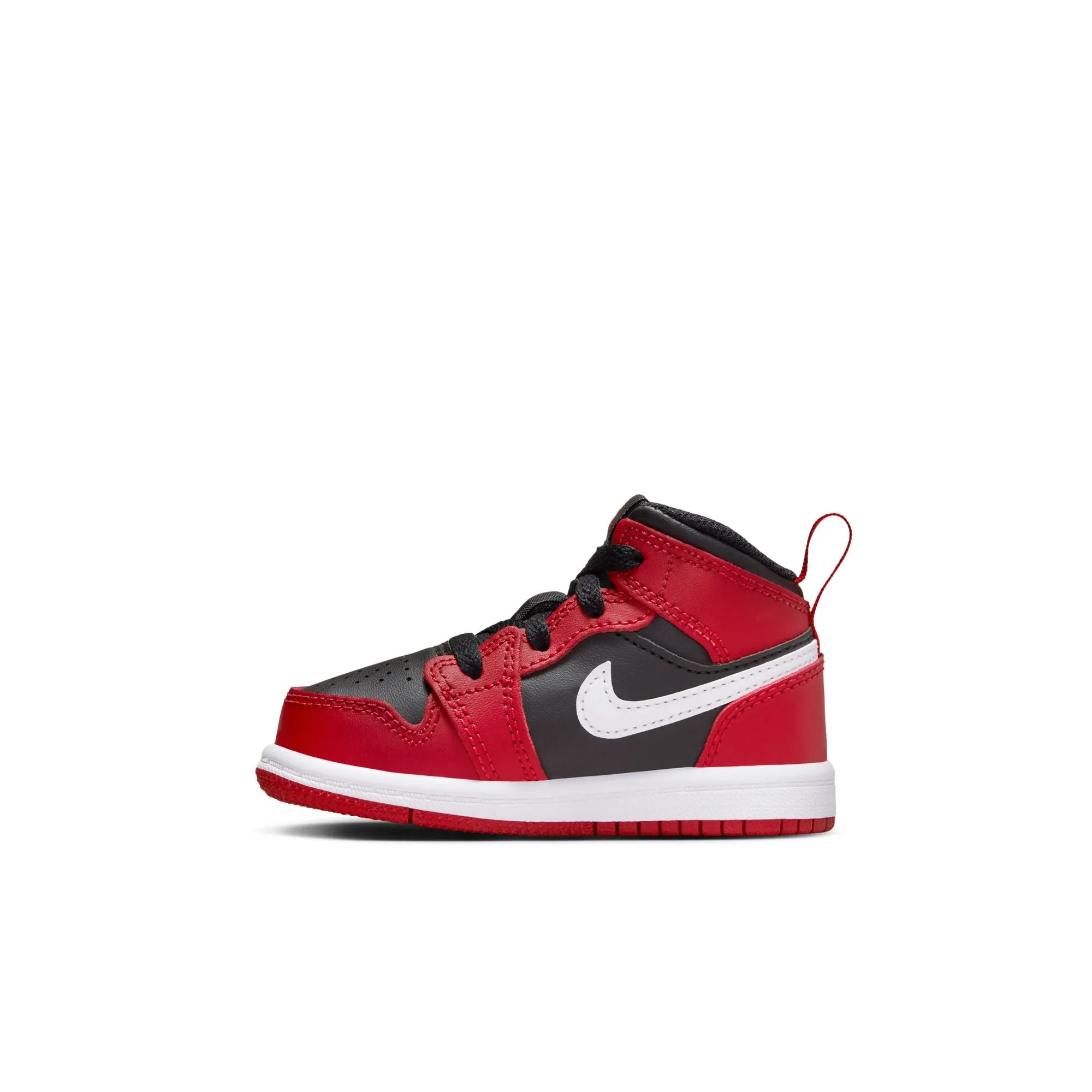 Jordan - Boy - TD Air Jordan 1 Mid - Black/White/Gym Red