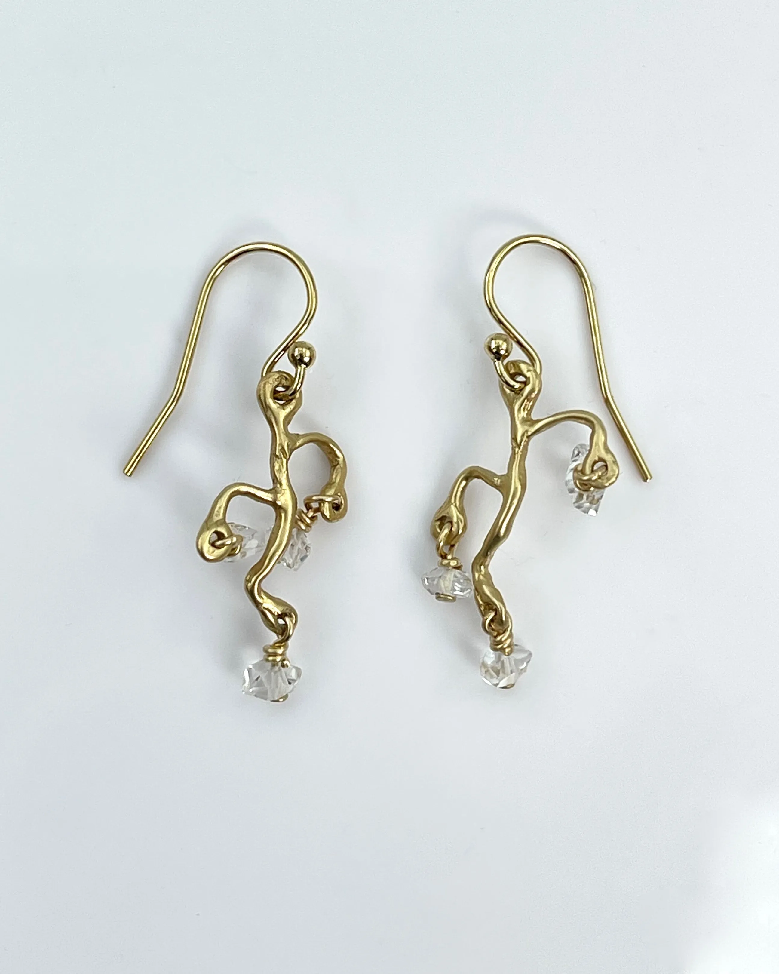 Julie Cohn Petite Chandelier Herkimer Earrings