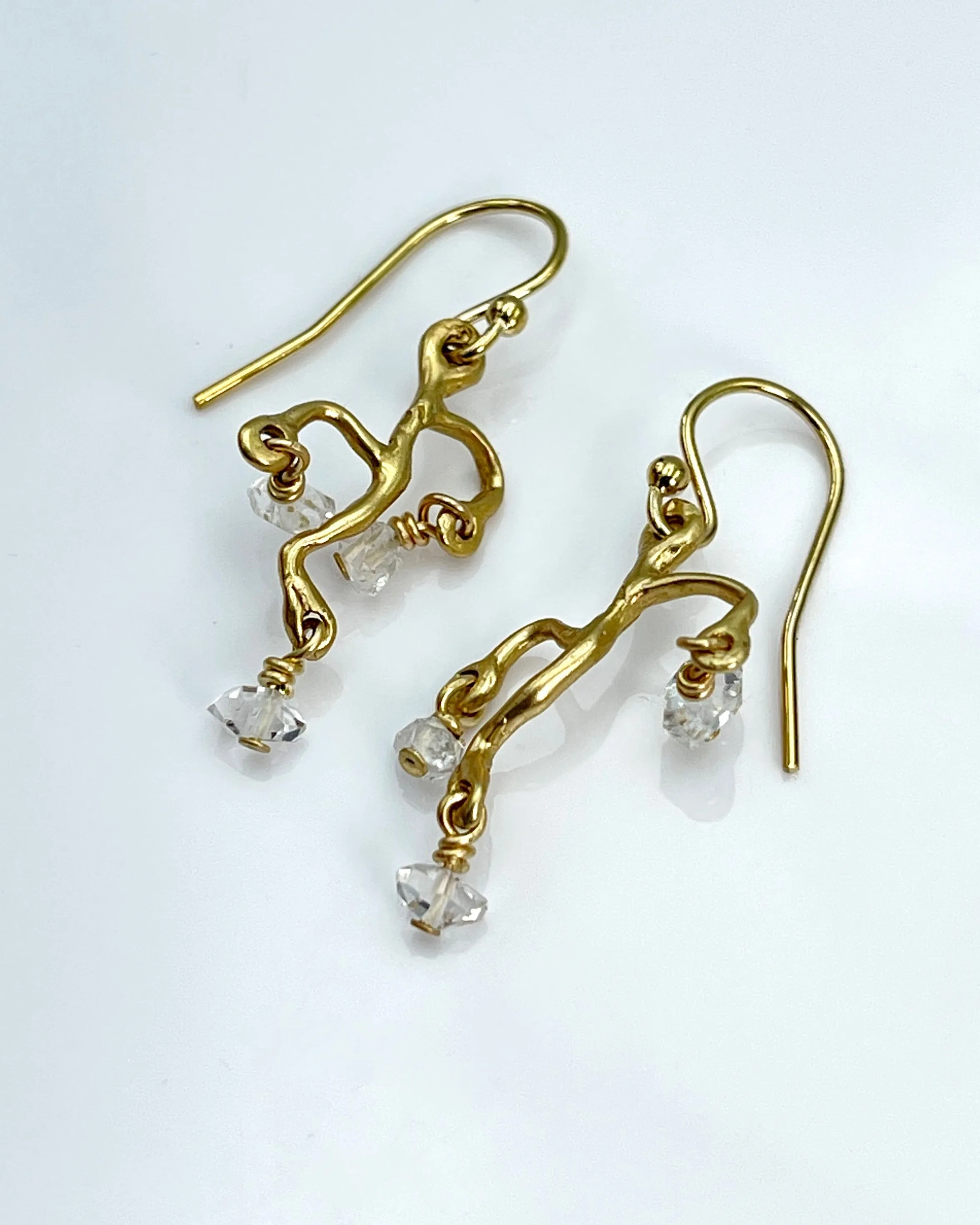 Julie Cohn Petite Chandelier Herkimer Earrings