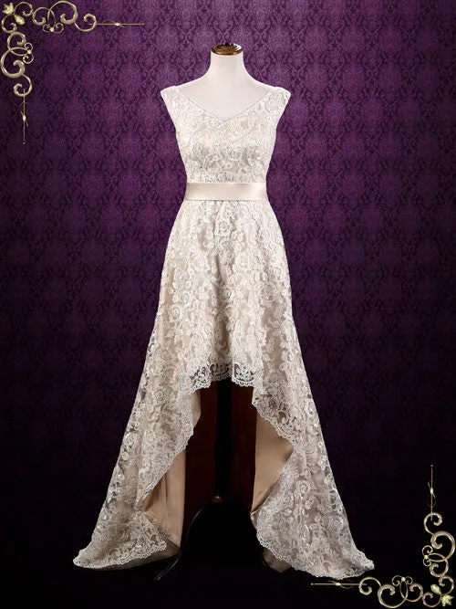 Lace High Low Wedding Dress | Kristi