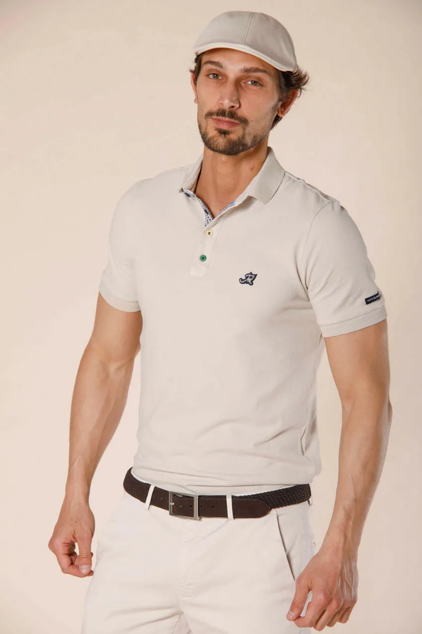 Leopardi polo uomo in piquet con dettagli sartoriali regular ①