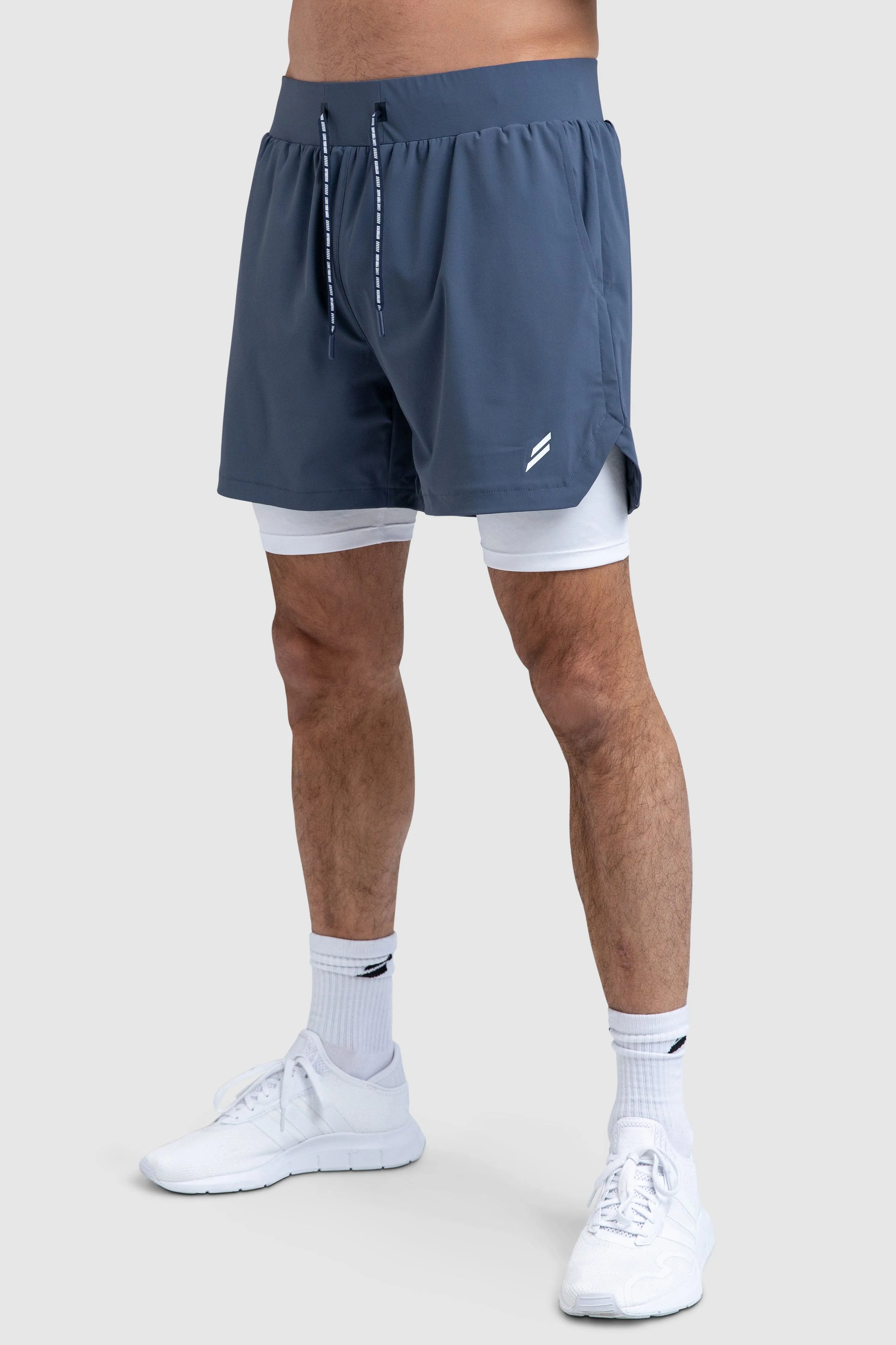 Level Up Shorts - Steel Blue