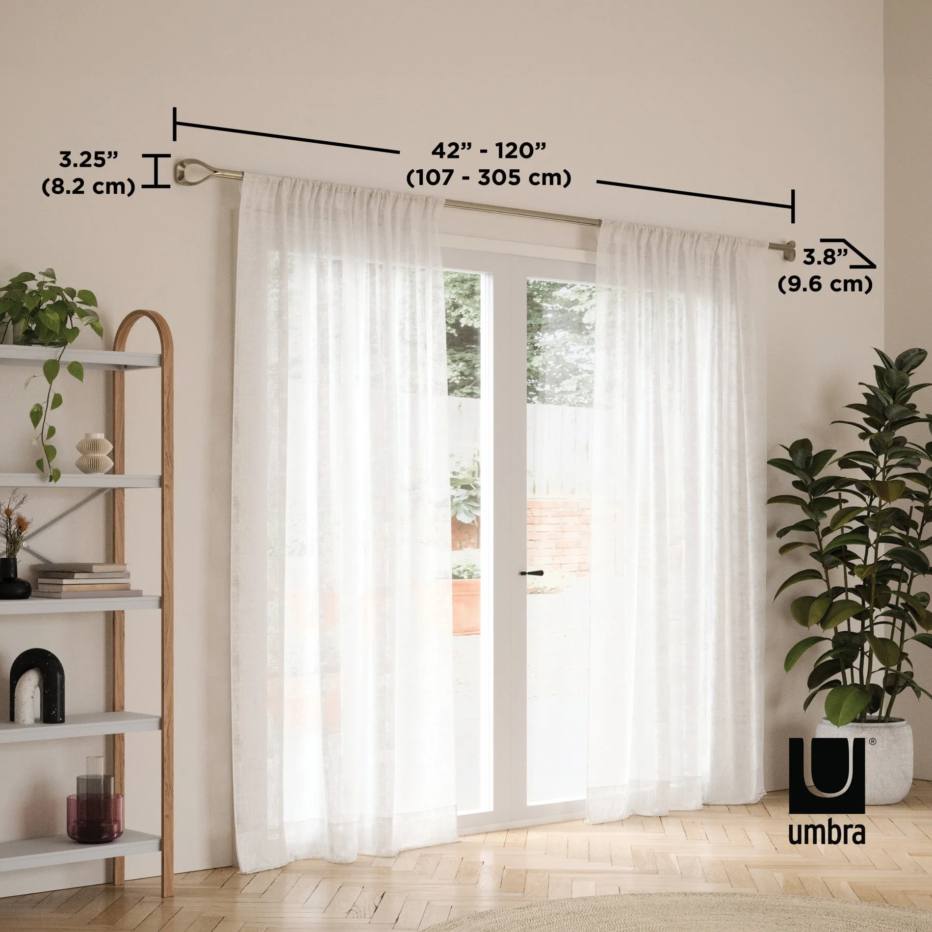 Loop 1" Curtain Rod