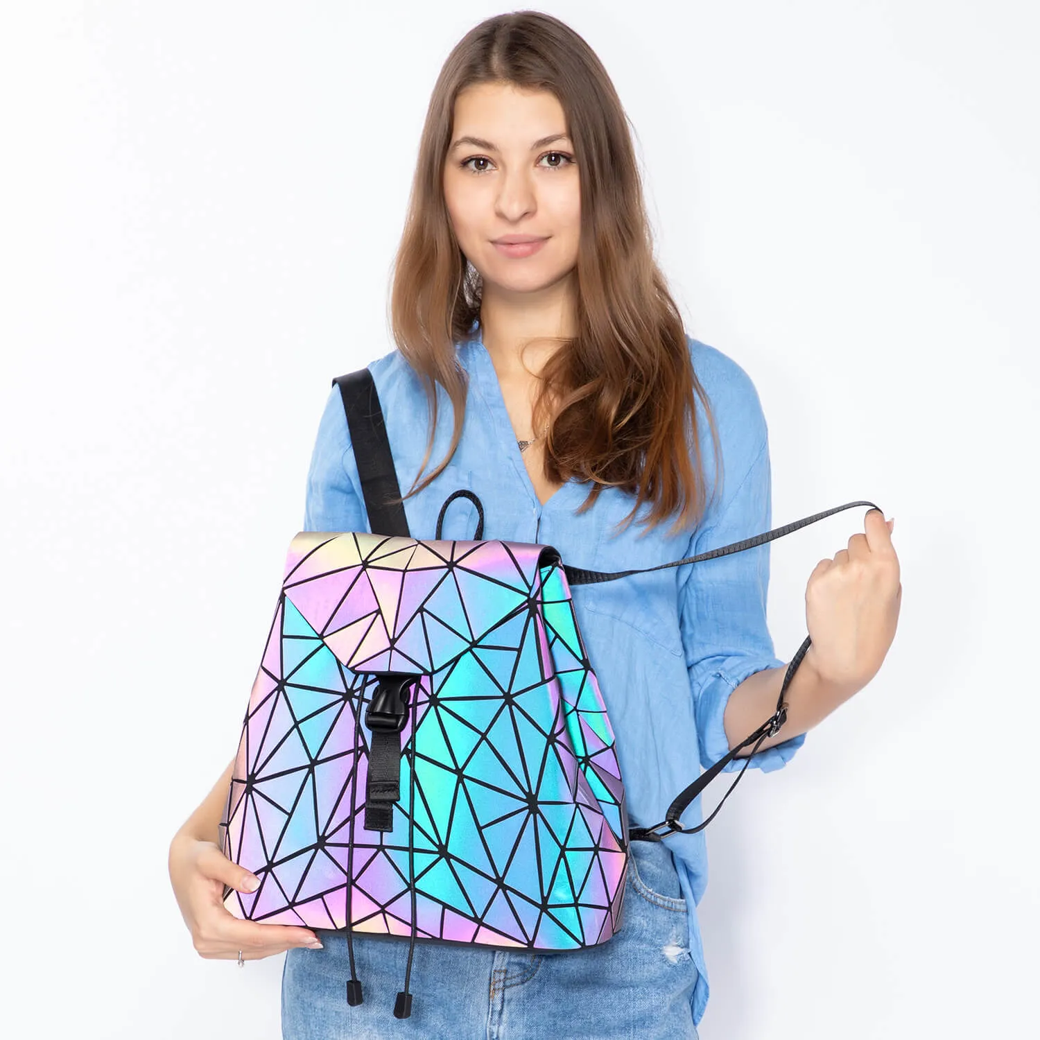 Luminous Geometric Backpack✨🎒