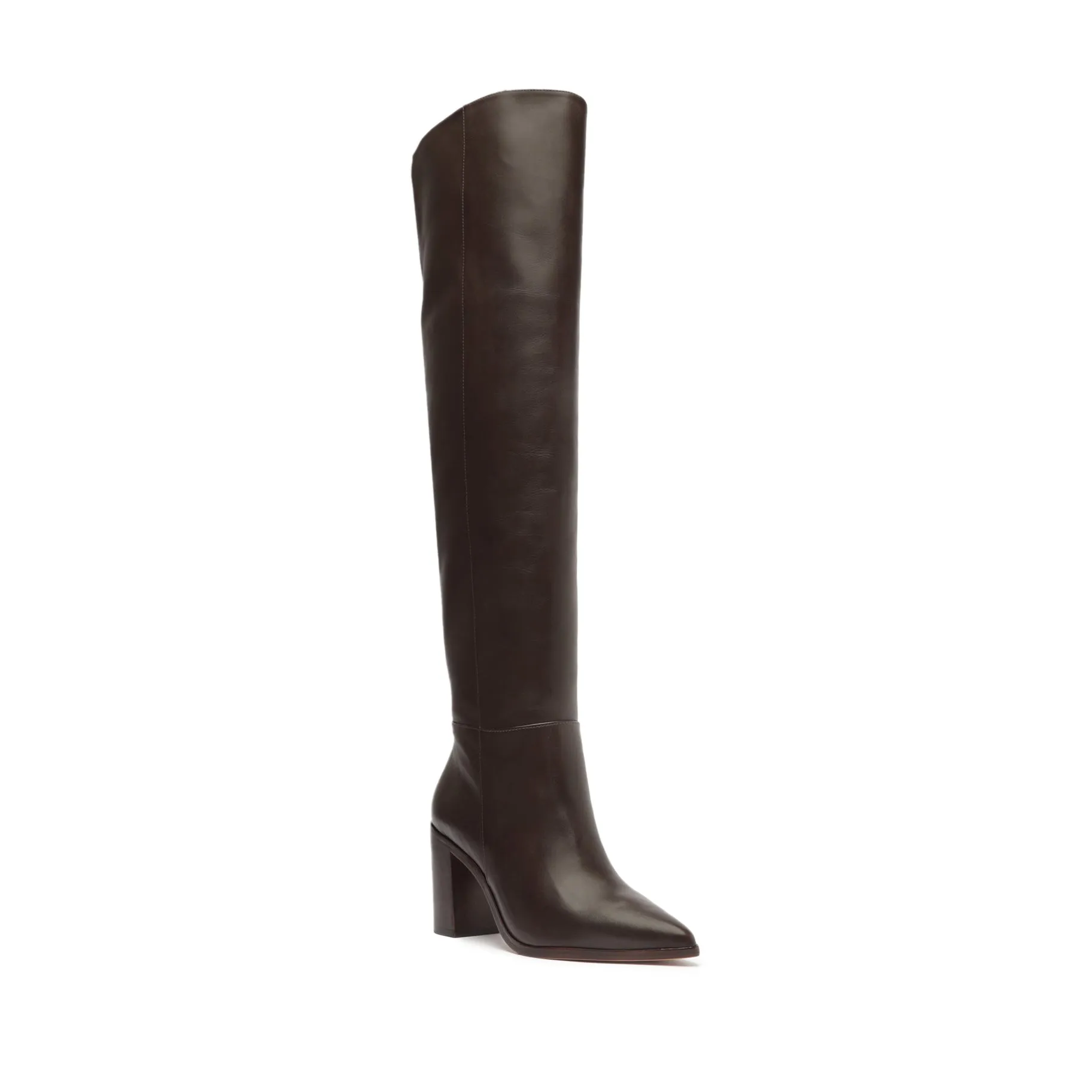 Magali Block Over the Knee Leather Boot