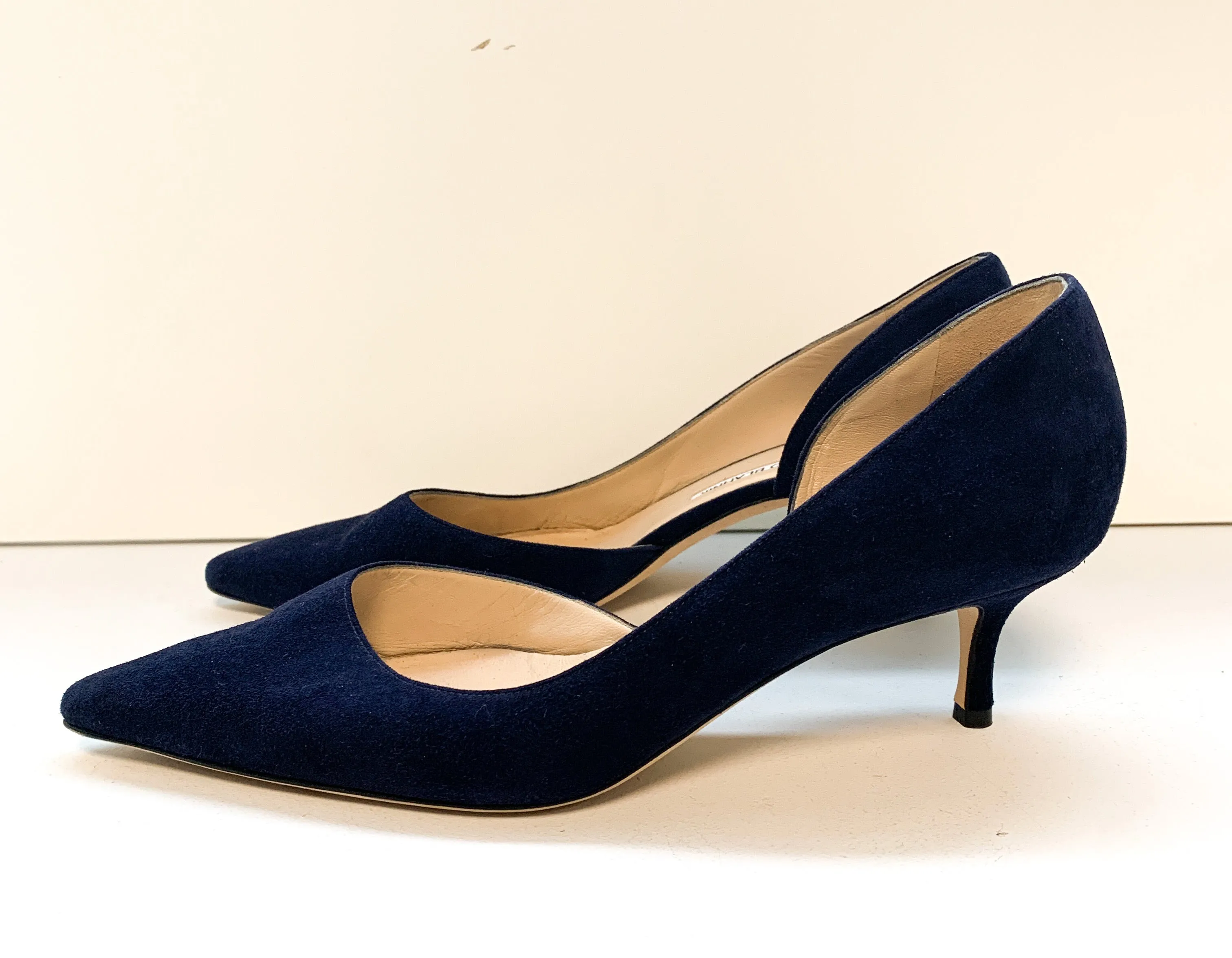 Manolo Blahnik Pumps Navy Suede 39