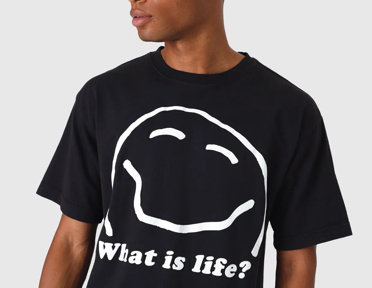 MARKET What Is Life T-shirt /  Washed Black