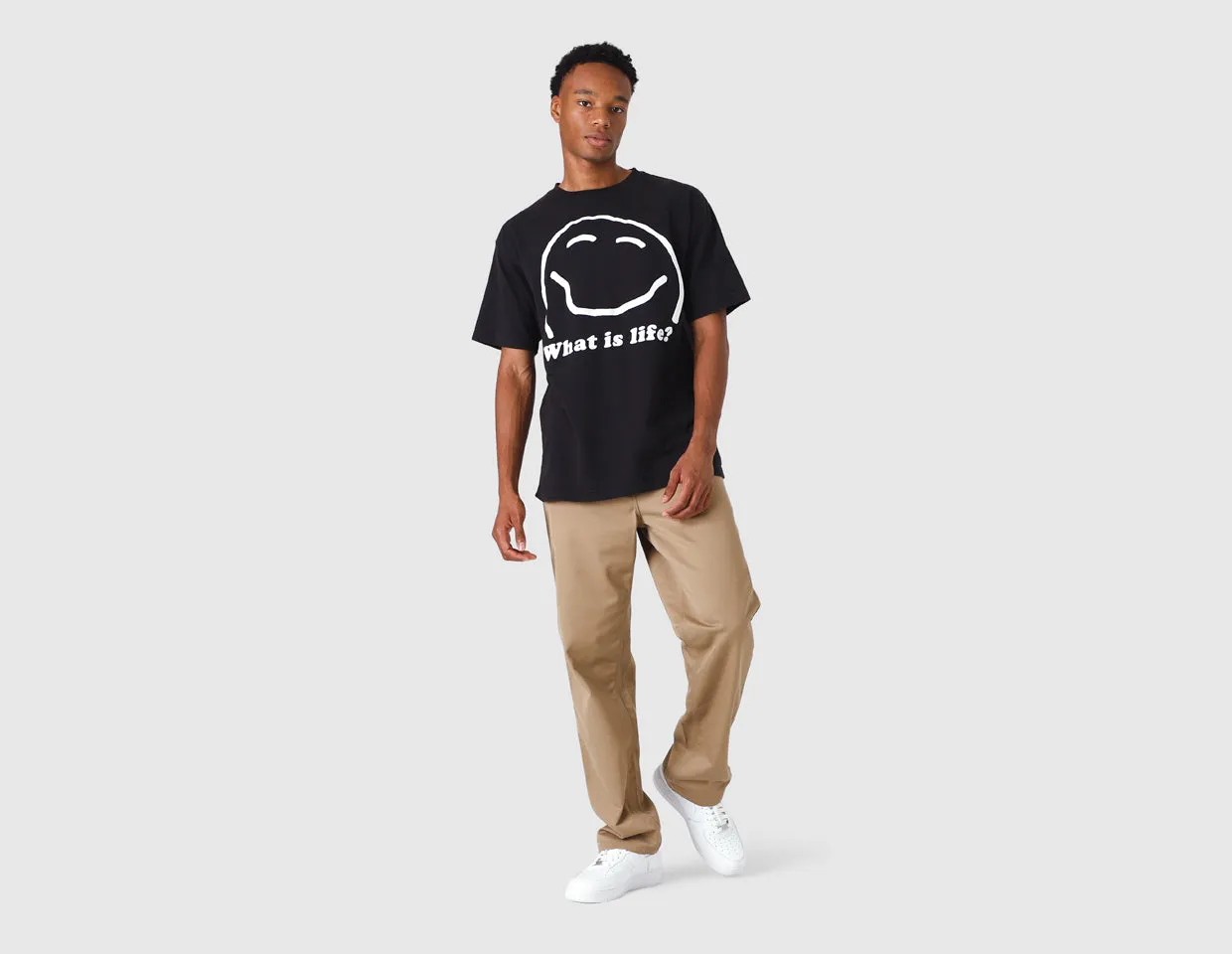 MARKET What Is Life T-shirt /  Washed Black