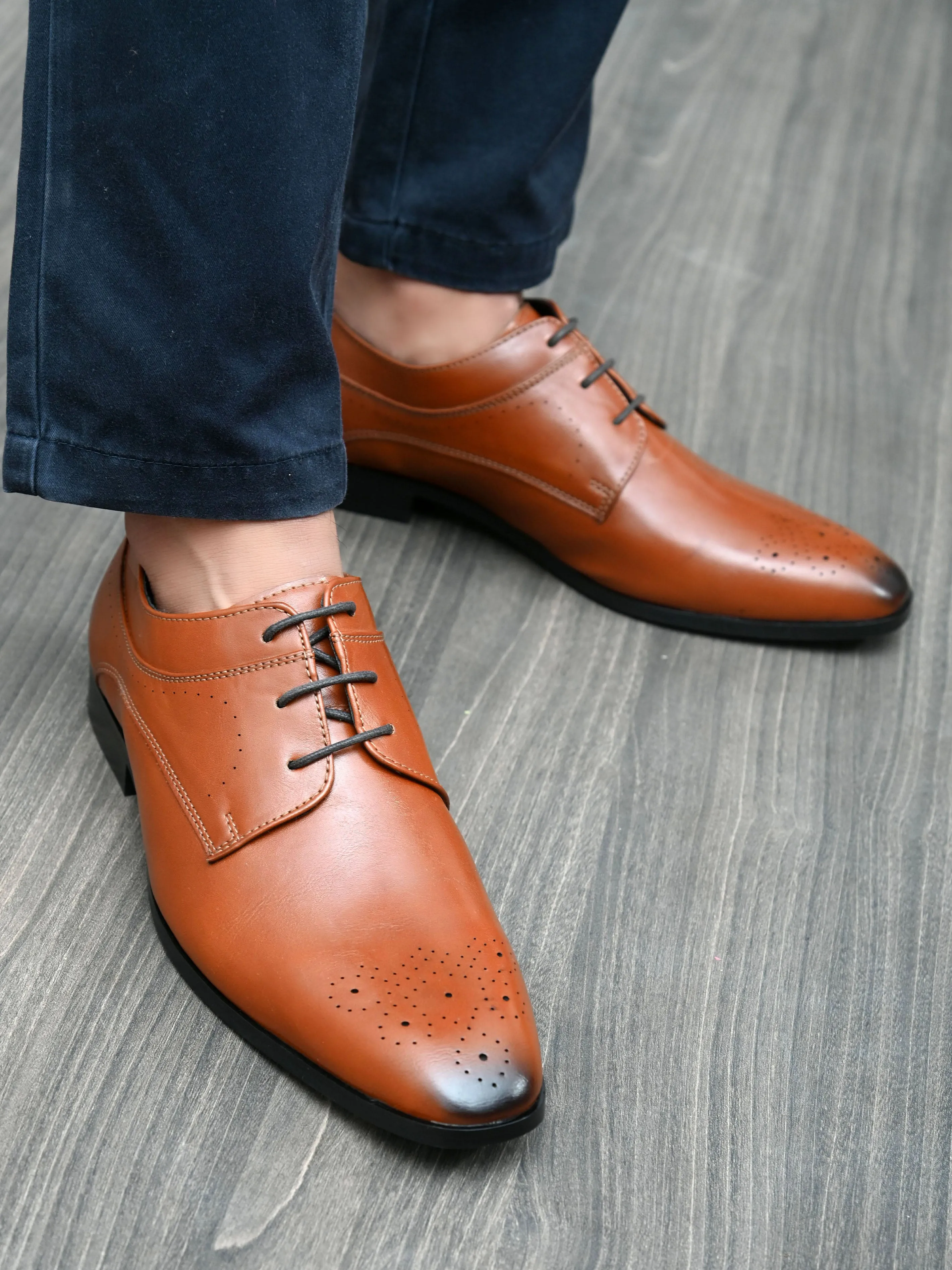 Mayfair Tan Derby Shoes