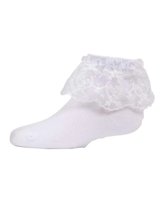 MeMoi Petite Floral Lace Anklet Sock Style: MKF-6028