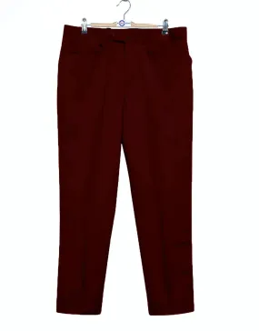 Men's Chino Trousers | 60s Vintage Style Burgundy Chino Trouser