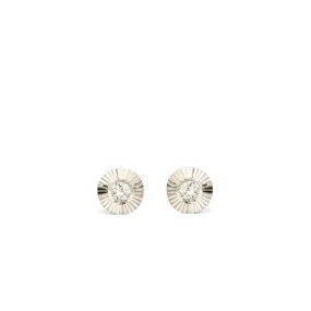 Micro Aurora Diamond Stud Earring in Sterling Silver