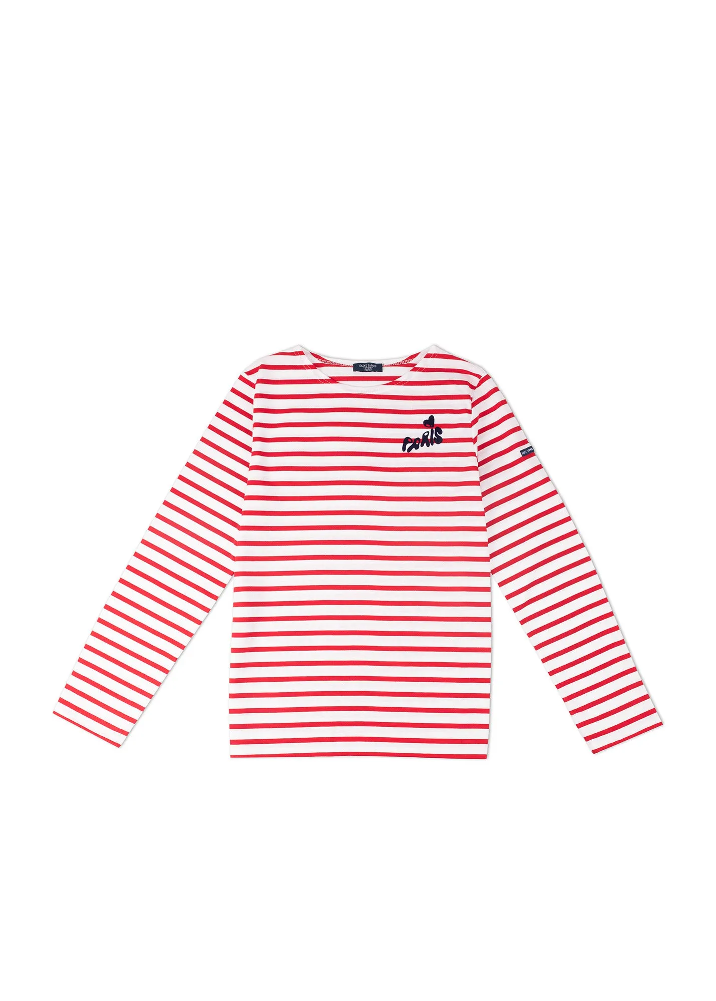 MINQUIERS PARIS - Authentic Breton Stripe Shirt| Soft Cotton | Men Fit  (WHITE / RED)