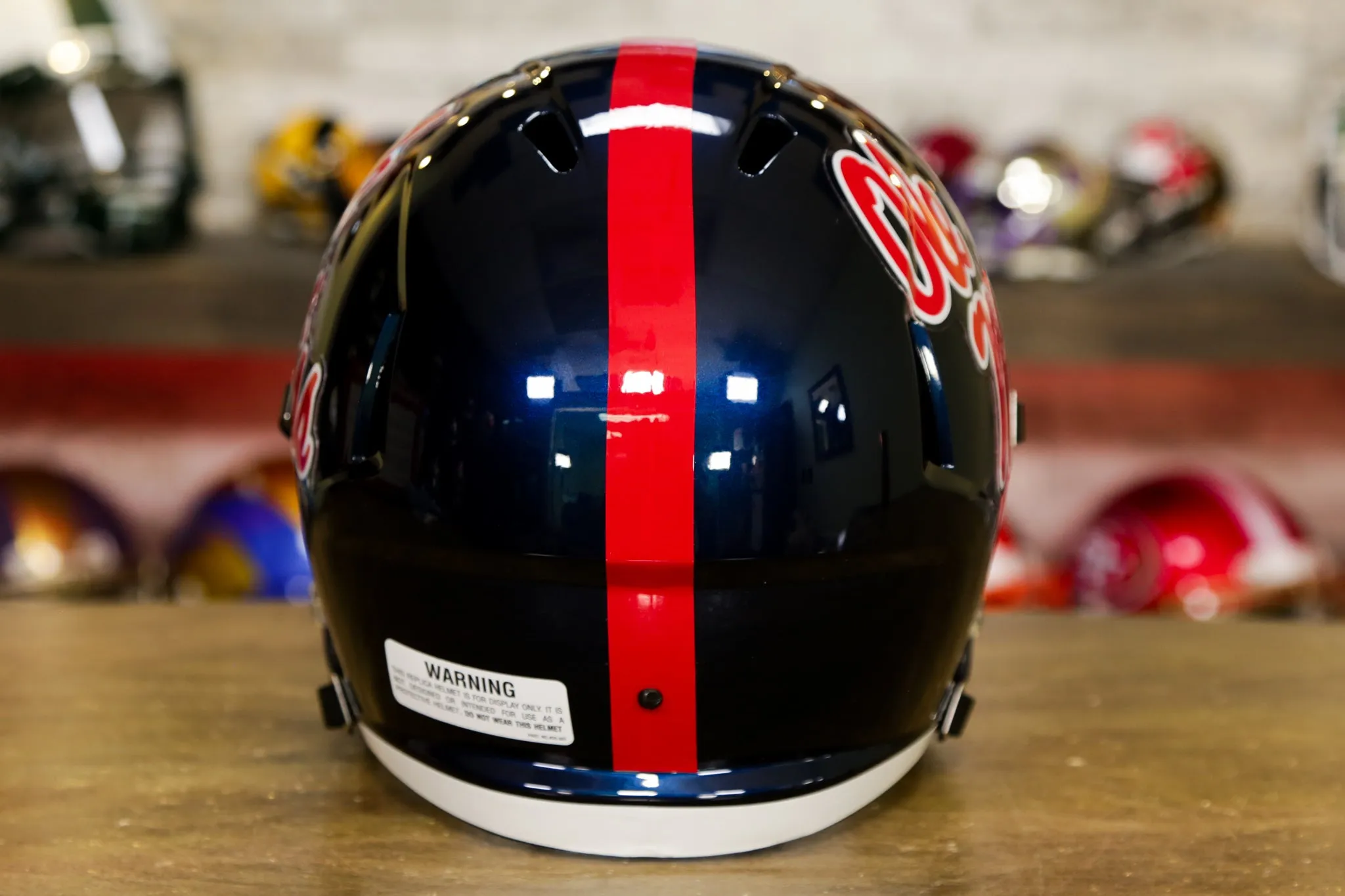 Mississippi Rebels Riddell Speed Replica Helmet - Navy