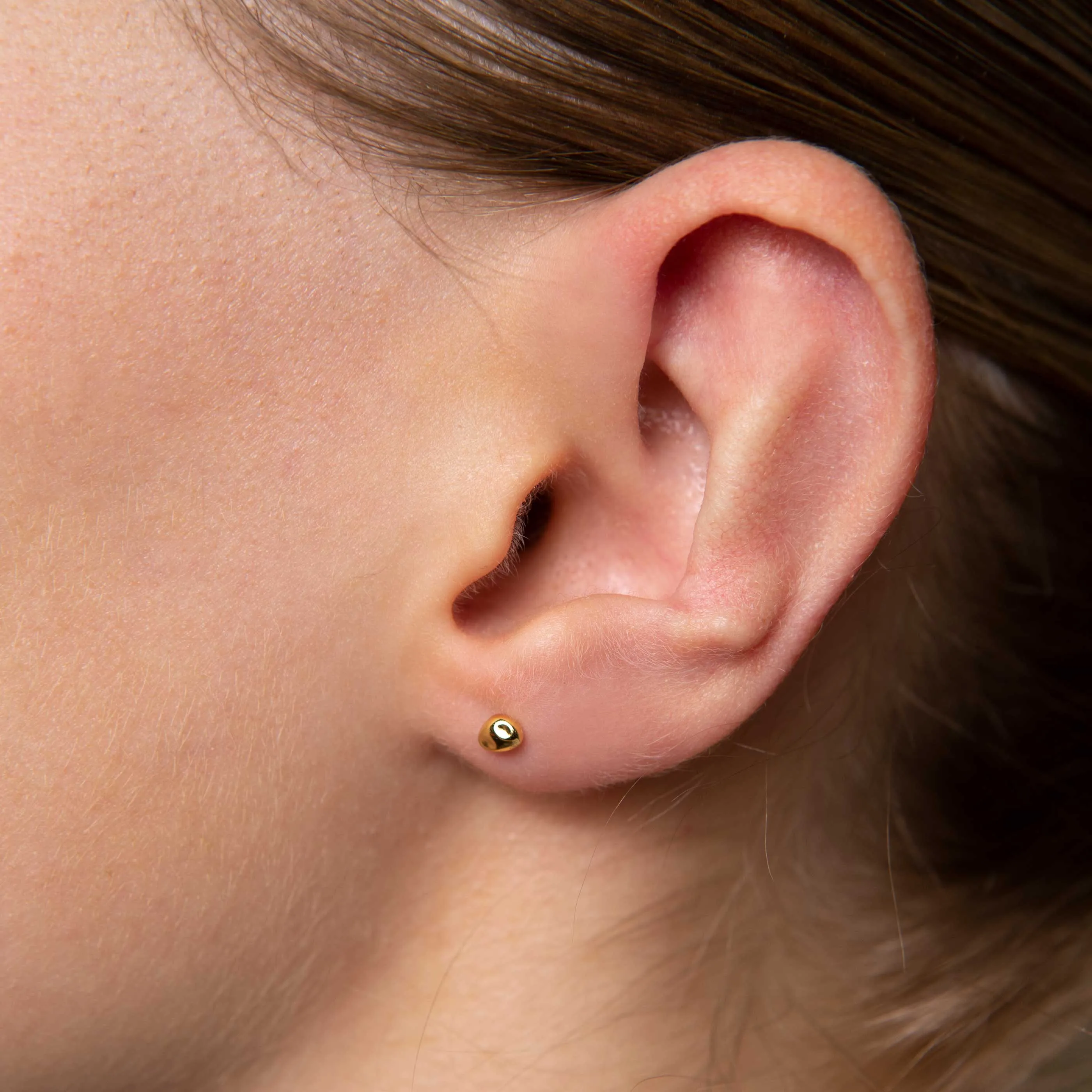 Molten Small Stud Earrings in Gold