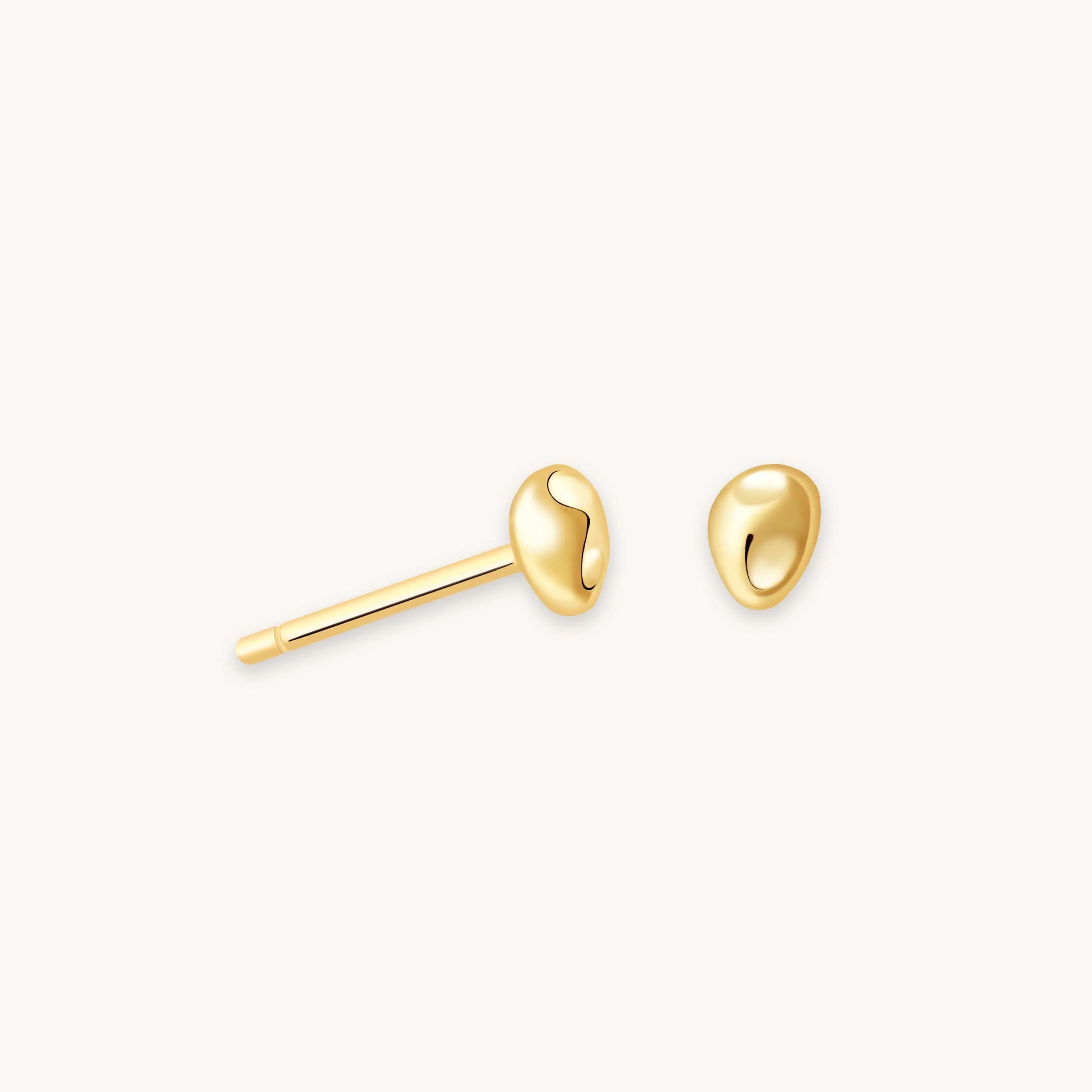 Molten Small Stud Earrings in Gold