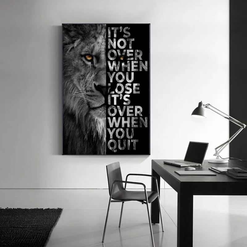 Motivational Lion Canvas