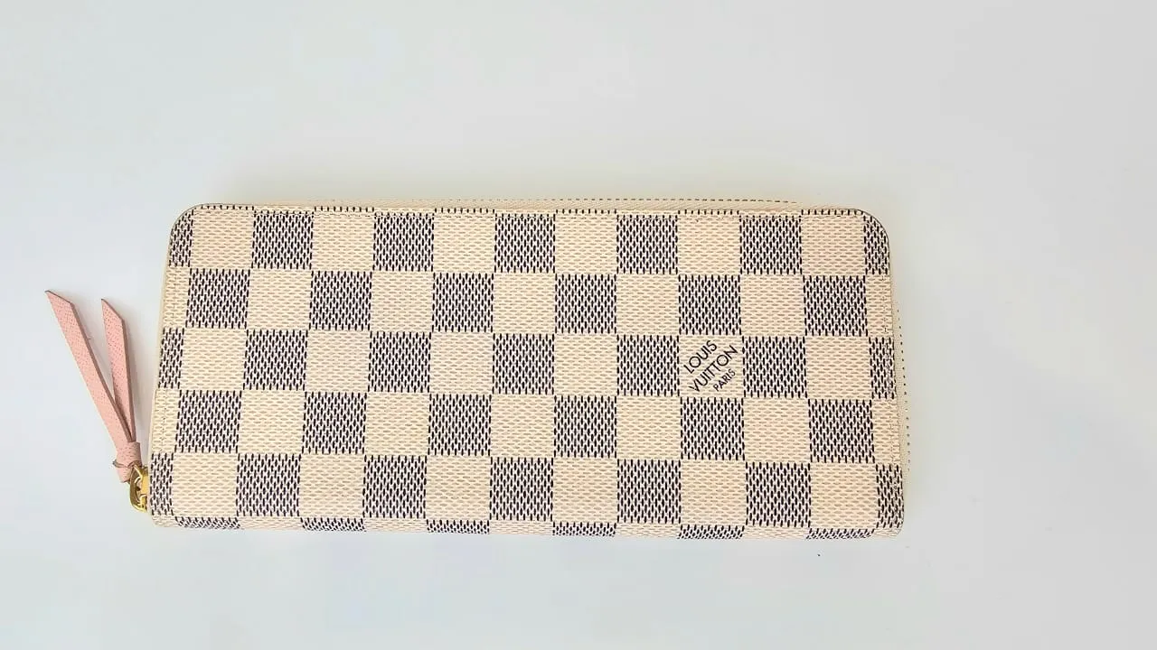 N61264 Clemence Wallet in Damier Azur