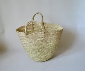 Natural straw basket for storage and shopping