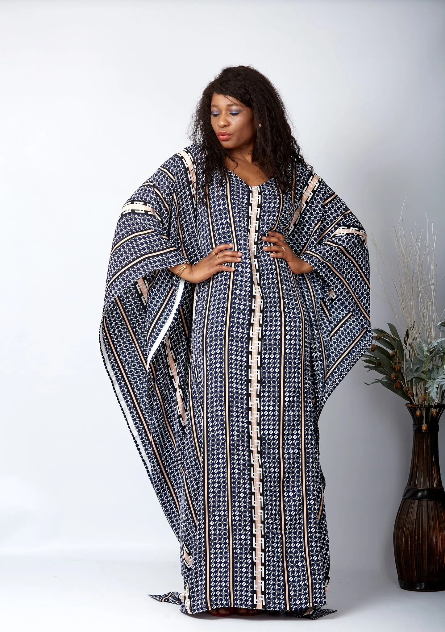 New in African Inspired Kaftan Boubou Bubu Maxi Dress - Jessica