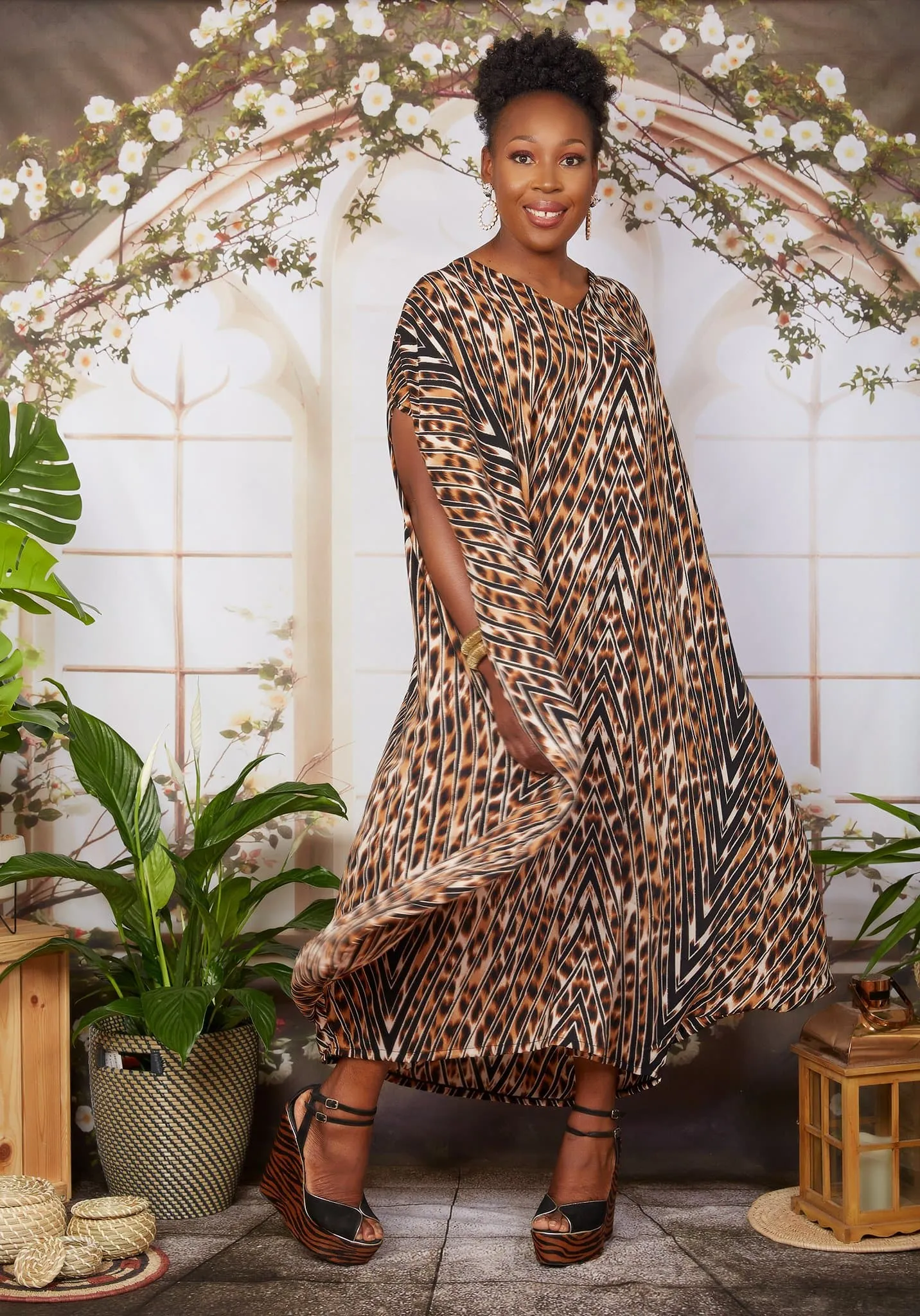 New in African Inspired Kaftan Boubou Bubu Maxi Dress - Odera