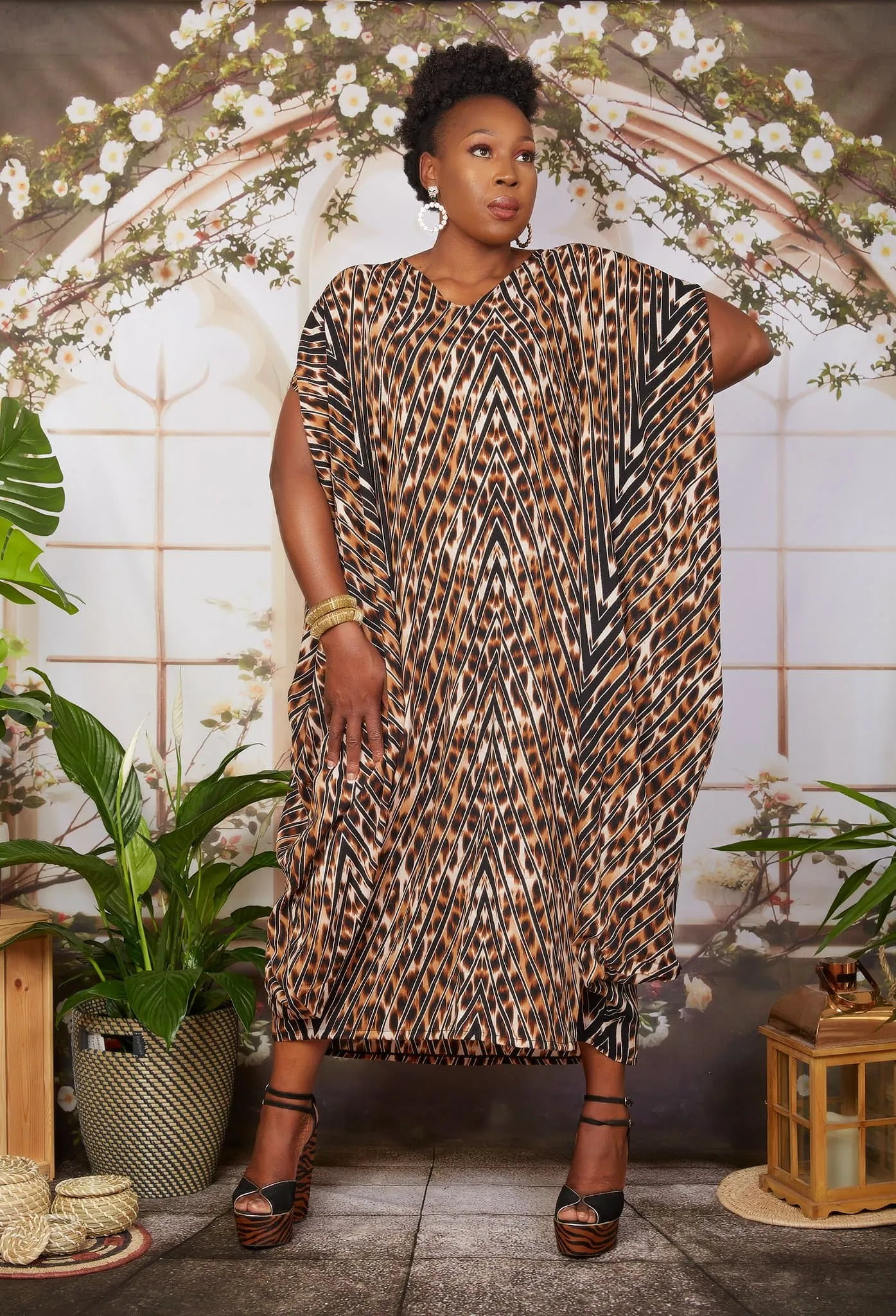 New in African Inspired Kaftan Boubou Bubu Maxi Dress - Odera