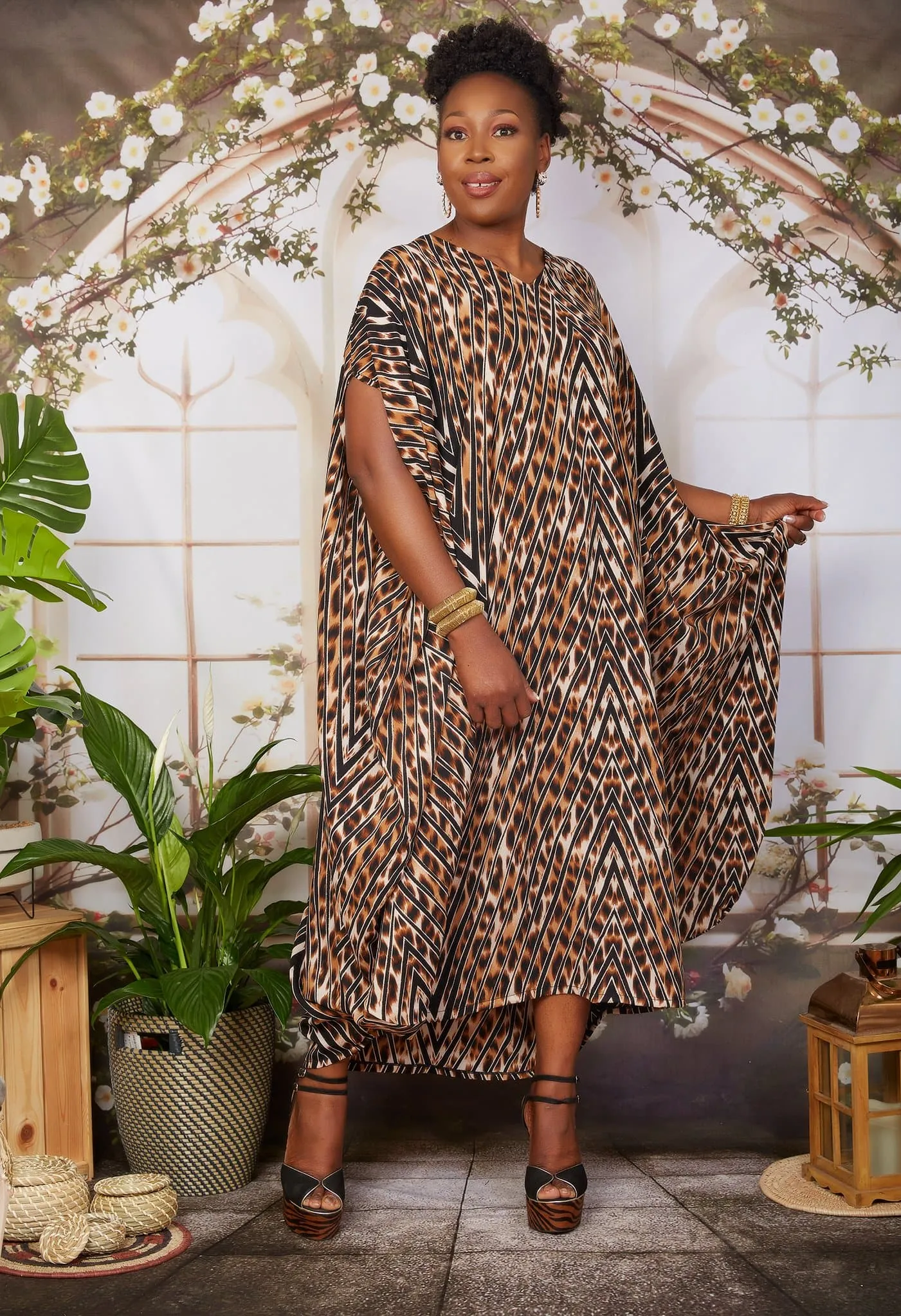 New in African Inspired Kaftan Boubou Bubu Maxi Dress - Odera