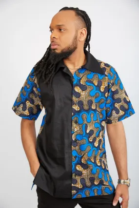 New in African Print Shirt for Men - Andy