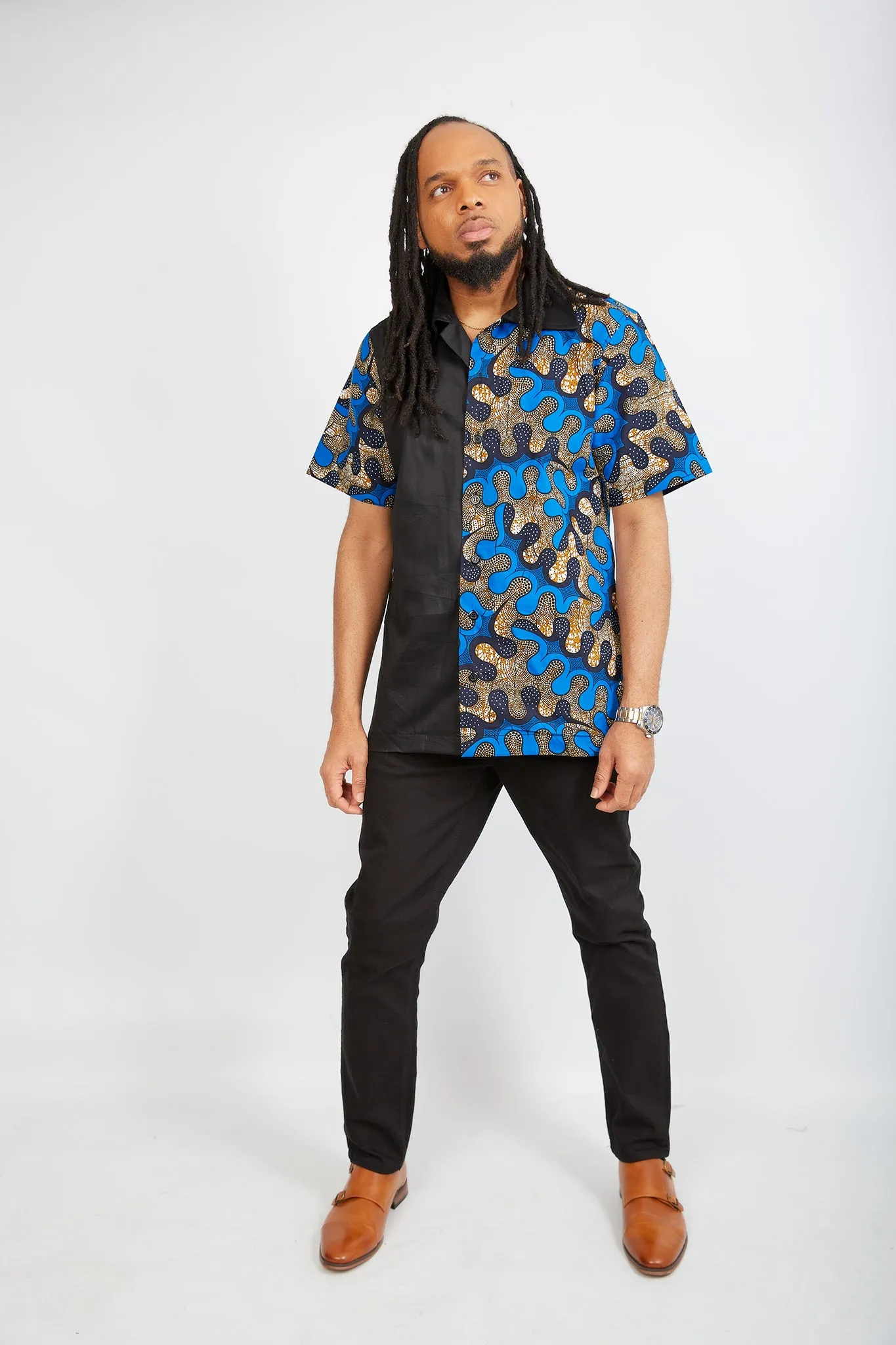 New in African Print Shirt for Men - Andy