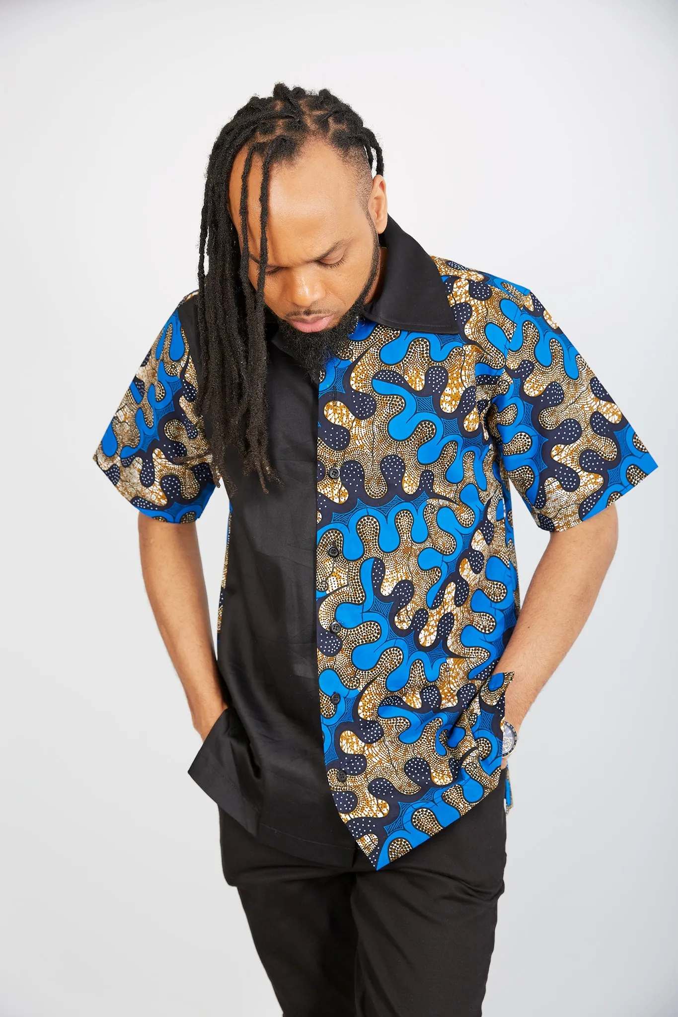 New in African Print Shirt for Men - Andy