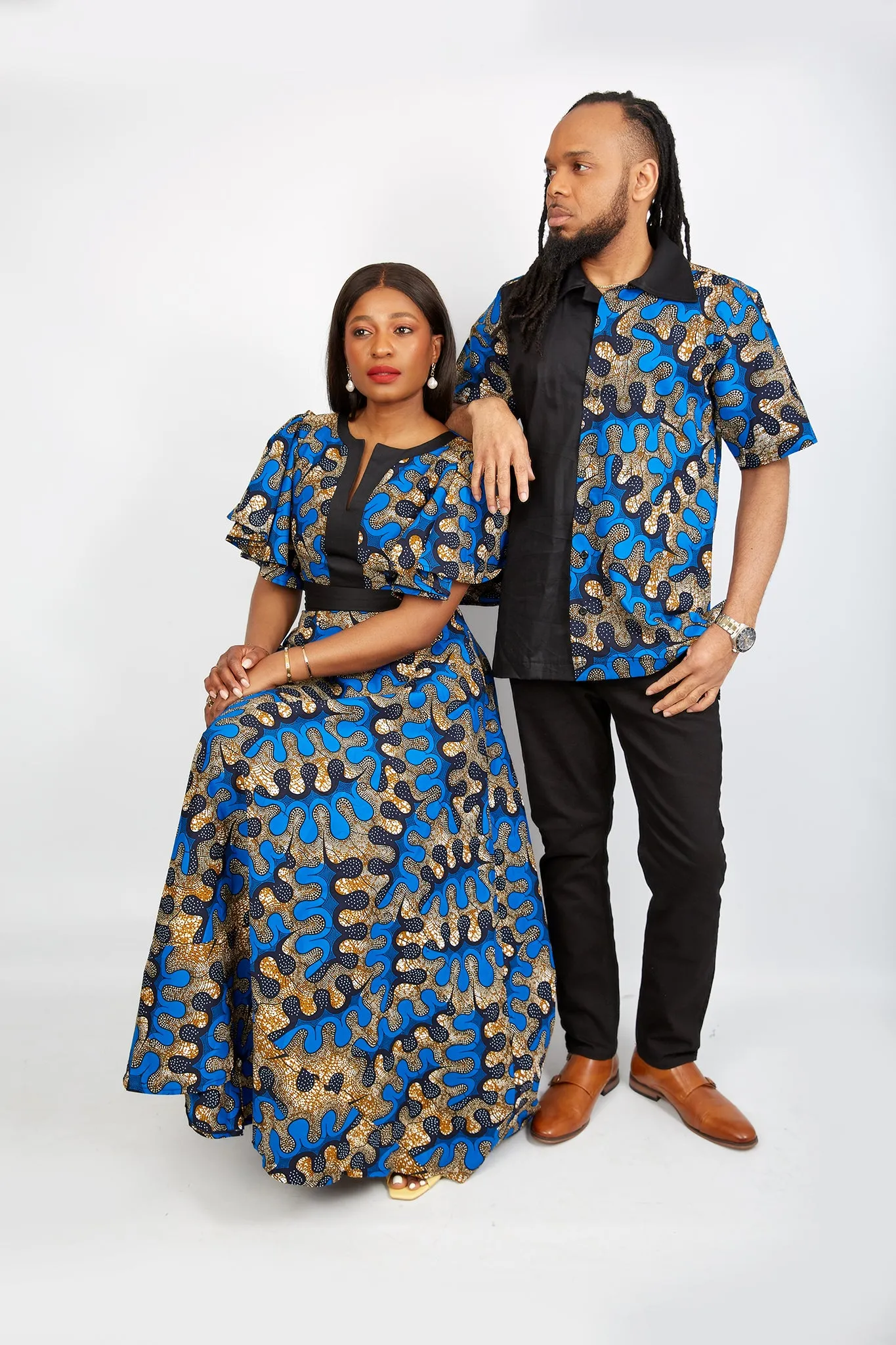 New in African Print Shirt for Men - Andy