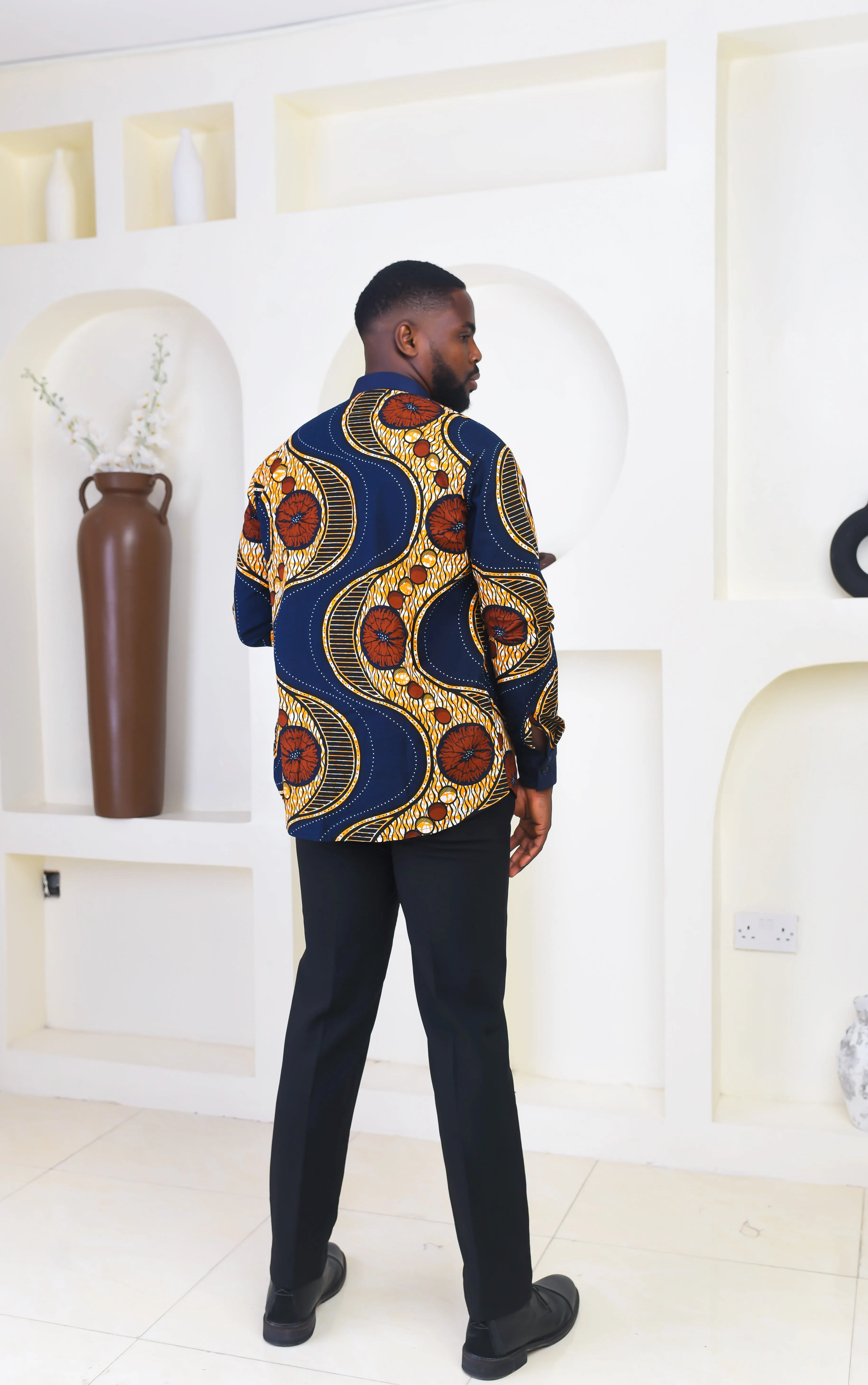 New in African Print Shirt for Men - Kobby