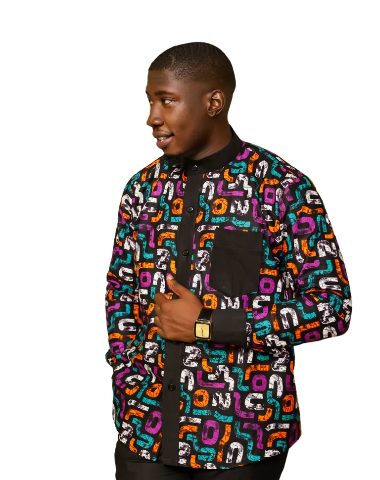 New in African Print Shirt for Men - Tendai