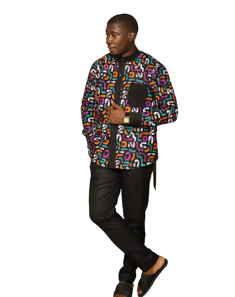 New in African Print Shirt for Men - Tendai