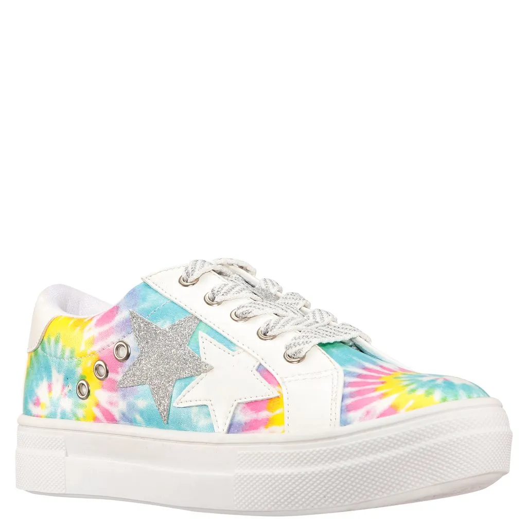 Nina Girls multi tie dye star lizzet sneaker