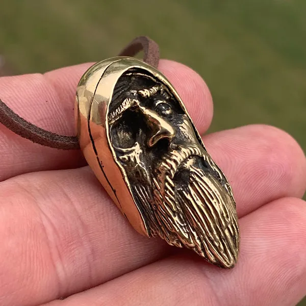 Odin Face Pendant - Bronze or Sterling Silver